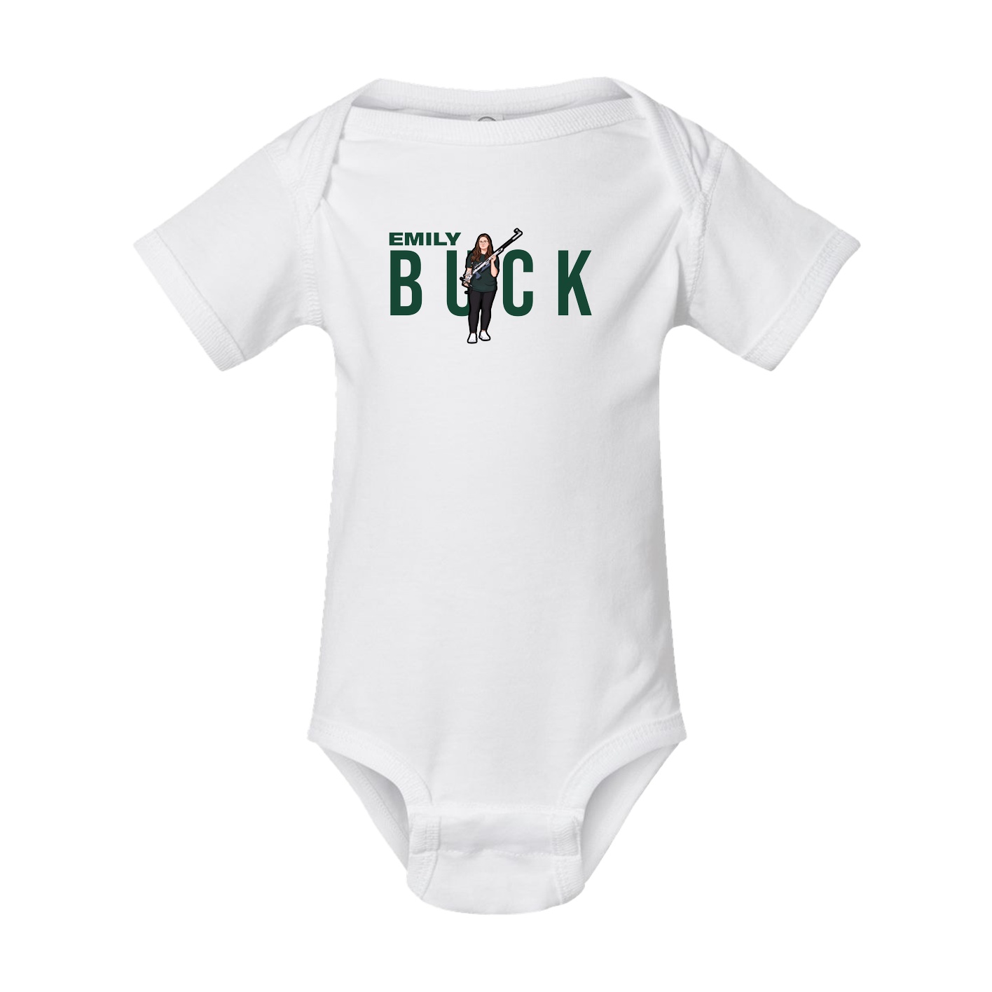 Baby Onesie — Player Name in White