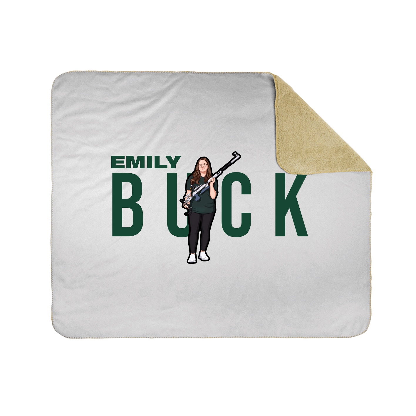 Throw Blanket — Player Name in White