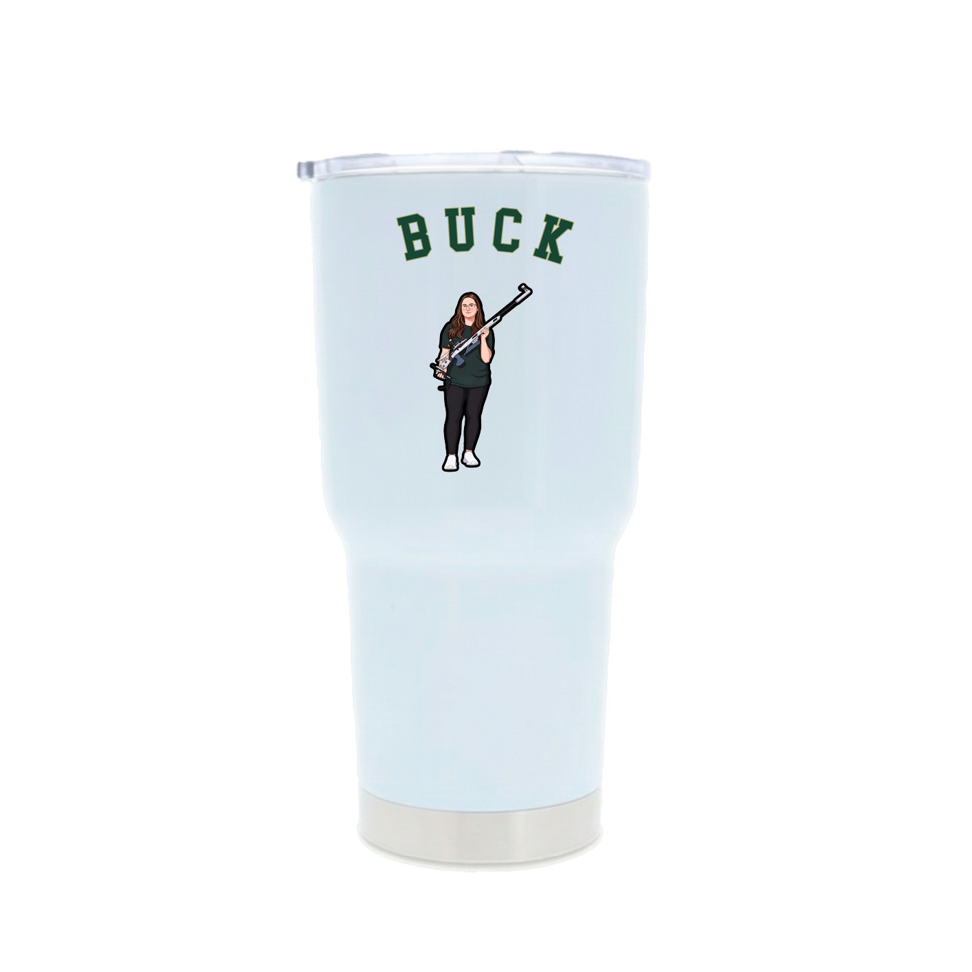 30oz Stainless Steel Tumbler — Shirsey Arch in White