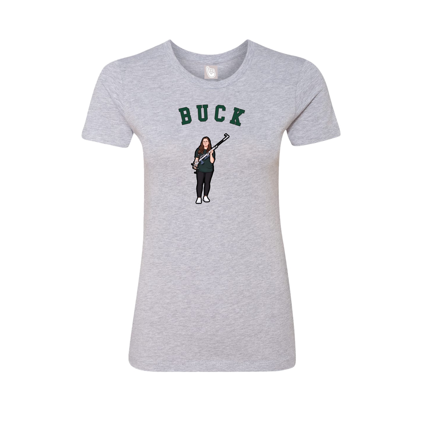 Fitted Women's Tee — Shirsey Arch in Grey