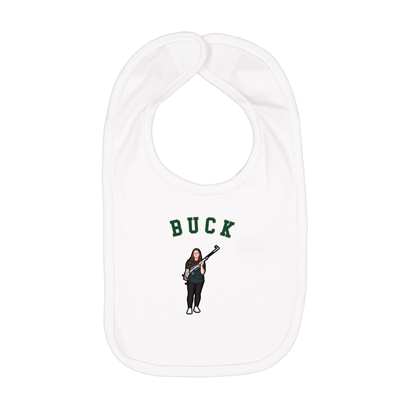 Infant Bib — Shirsey Arch in White
