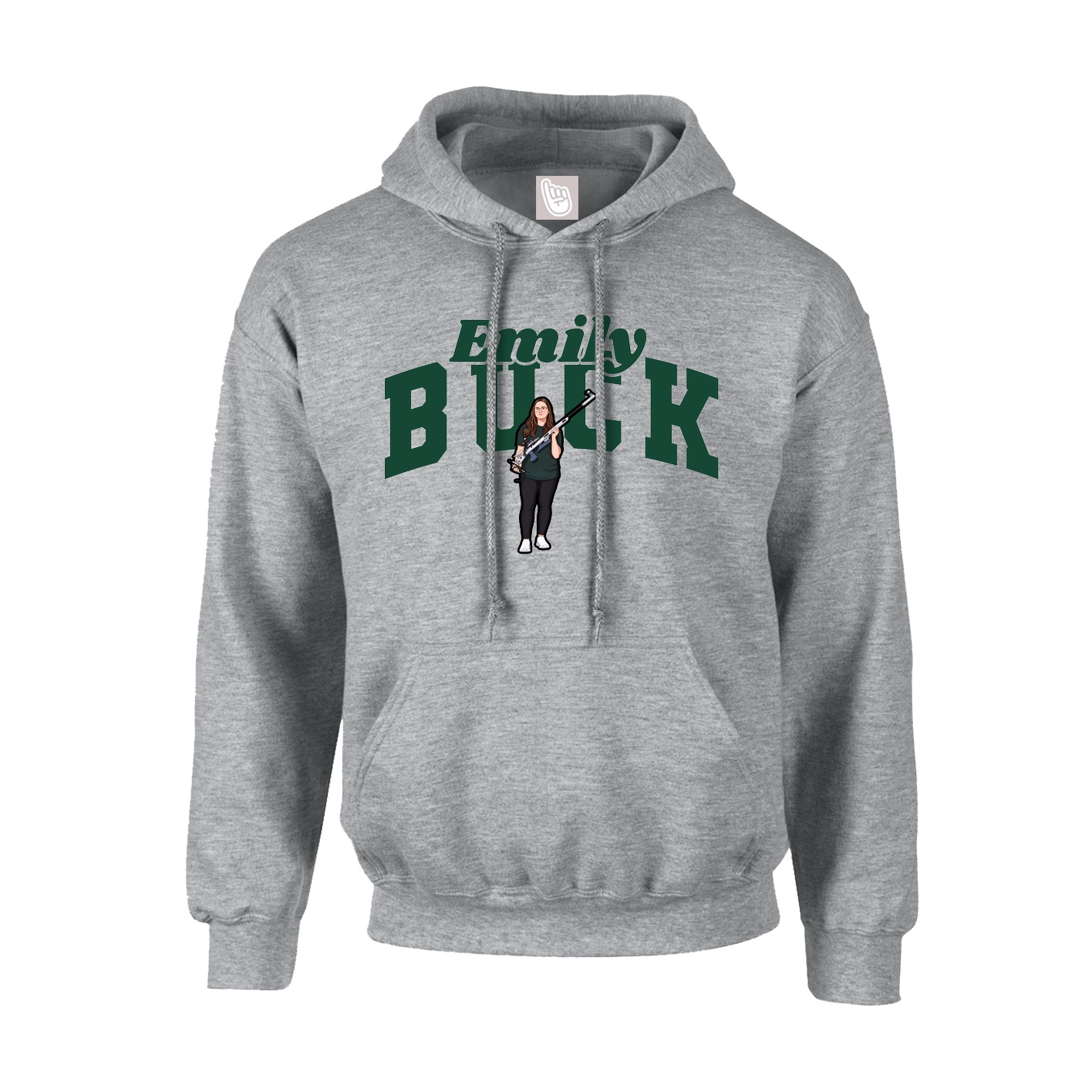 Youth Hoodie — Signature Arch in Grey