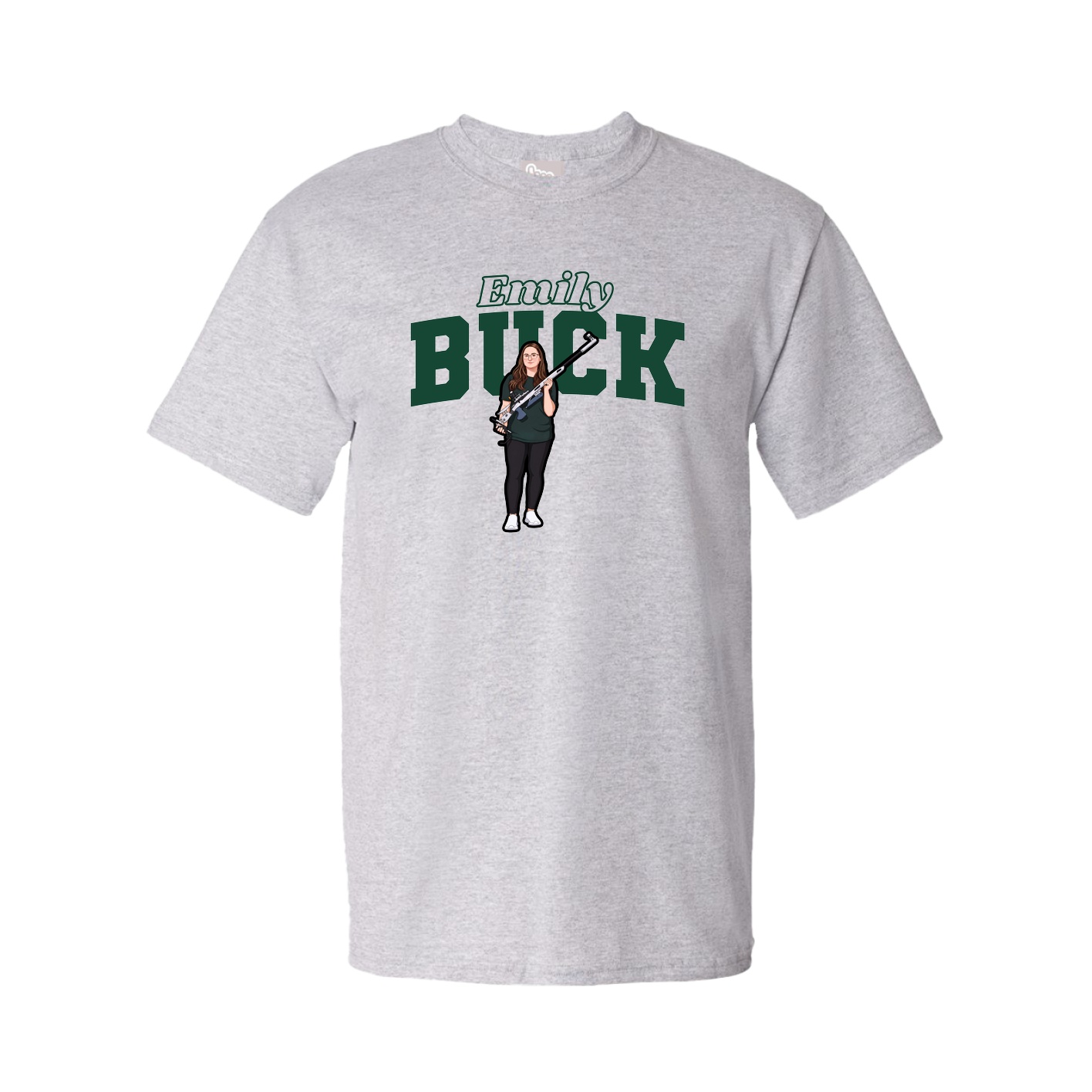 Youth Tee — Name Arch in Grey