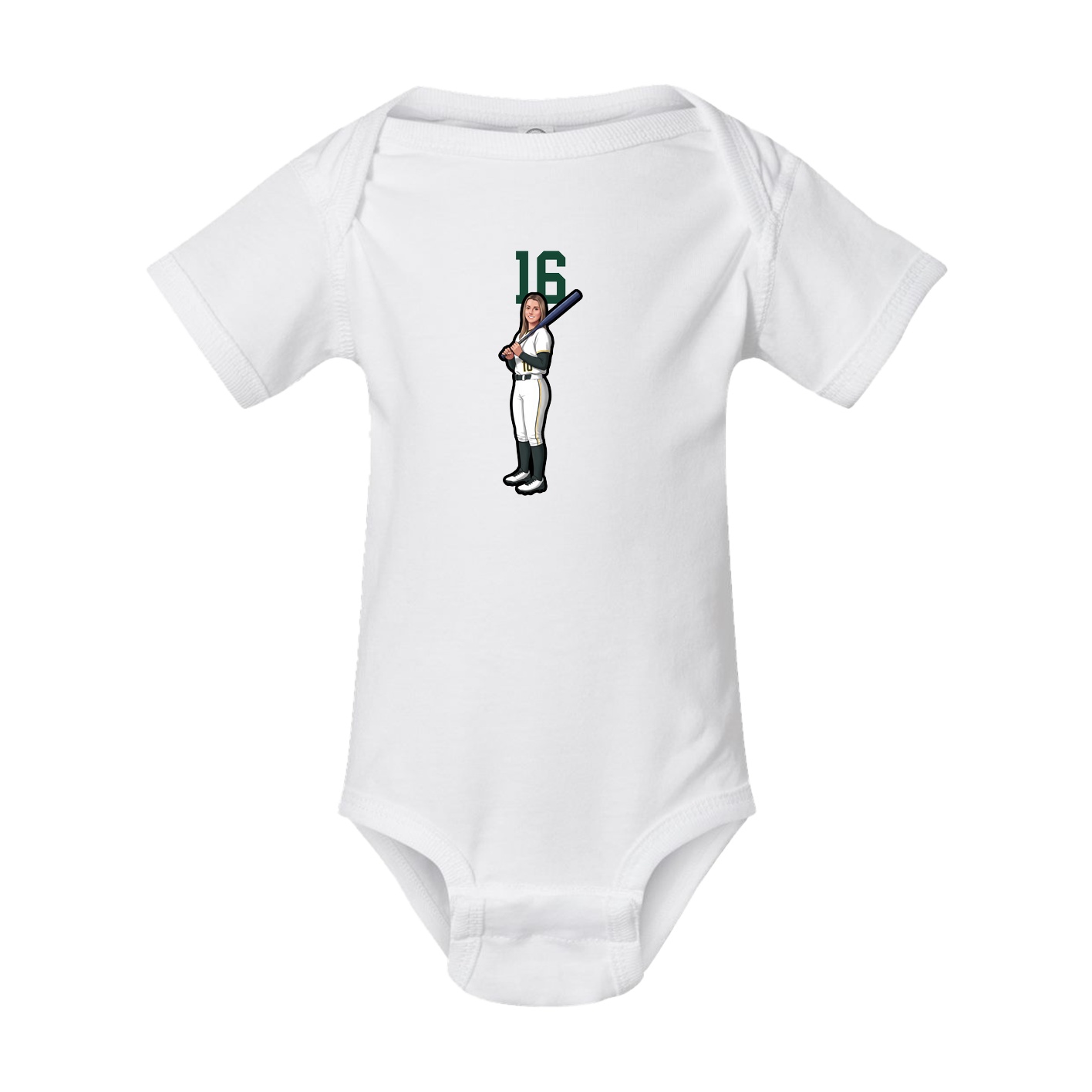 Baby Onesie — Number Top in White