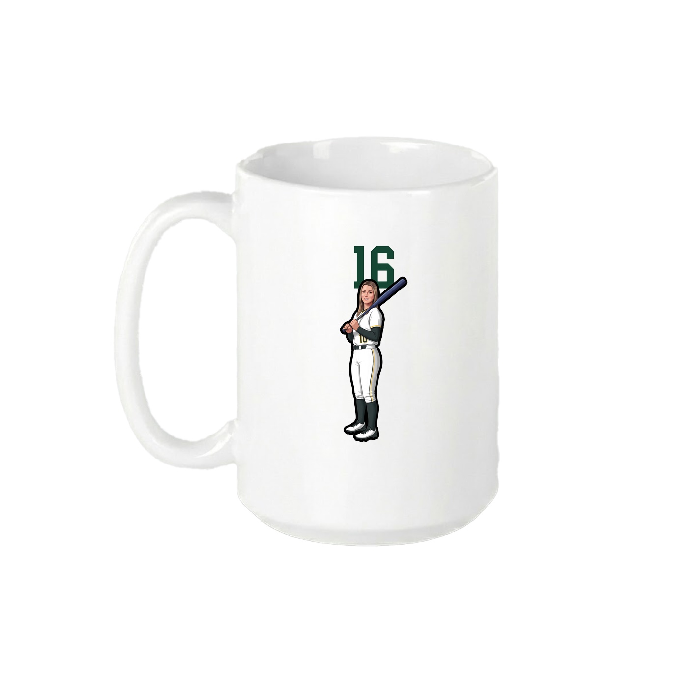 15oz Coffee Mug — Number Top in White