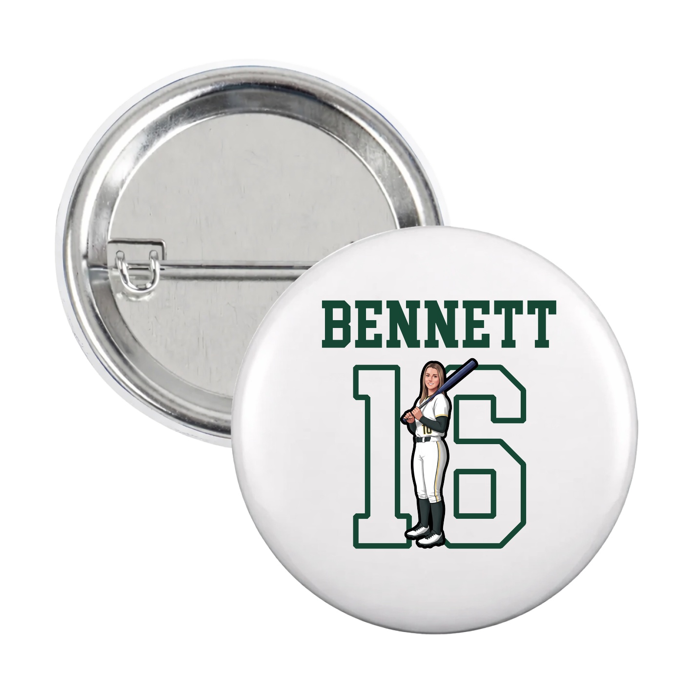 Game Day Button — Shirsey in White