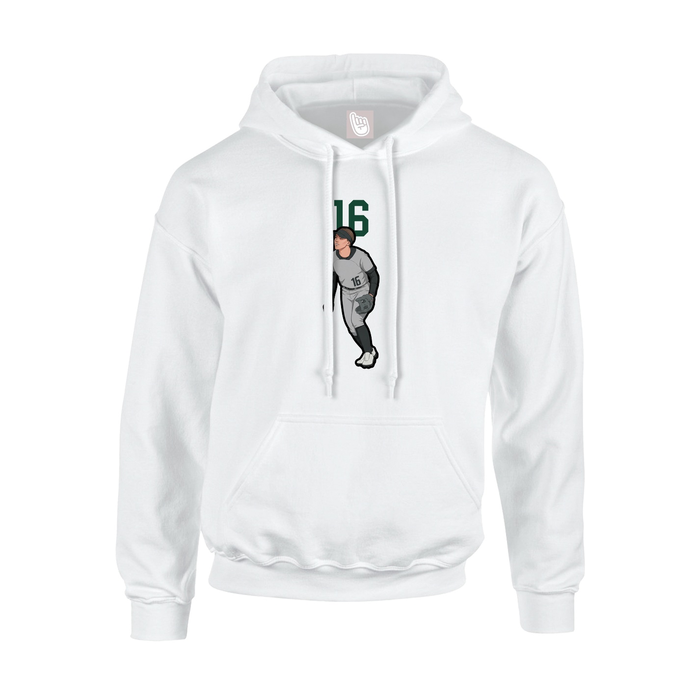 Hoodie — Number Top in White