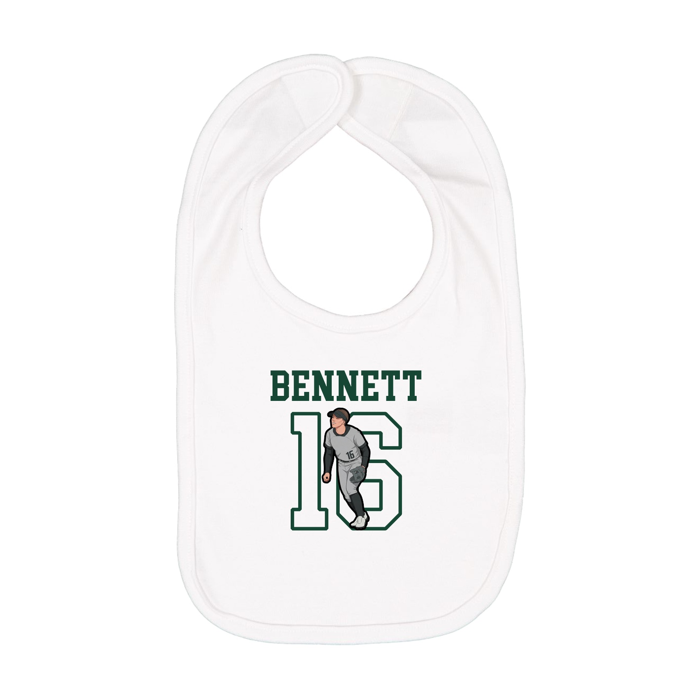 Infant Bib — Shirsey in White