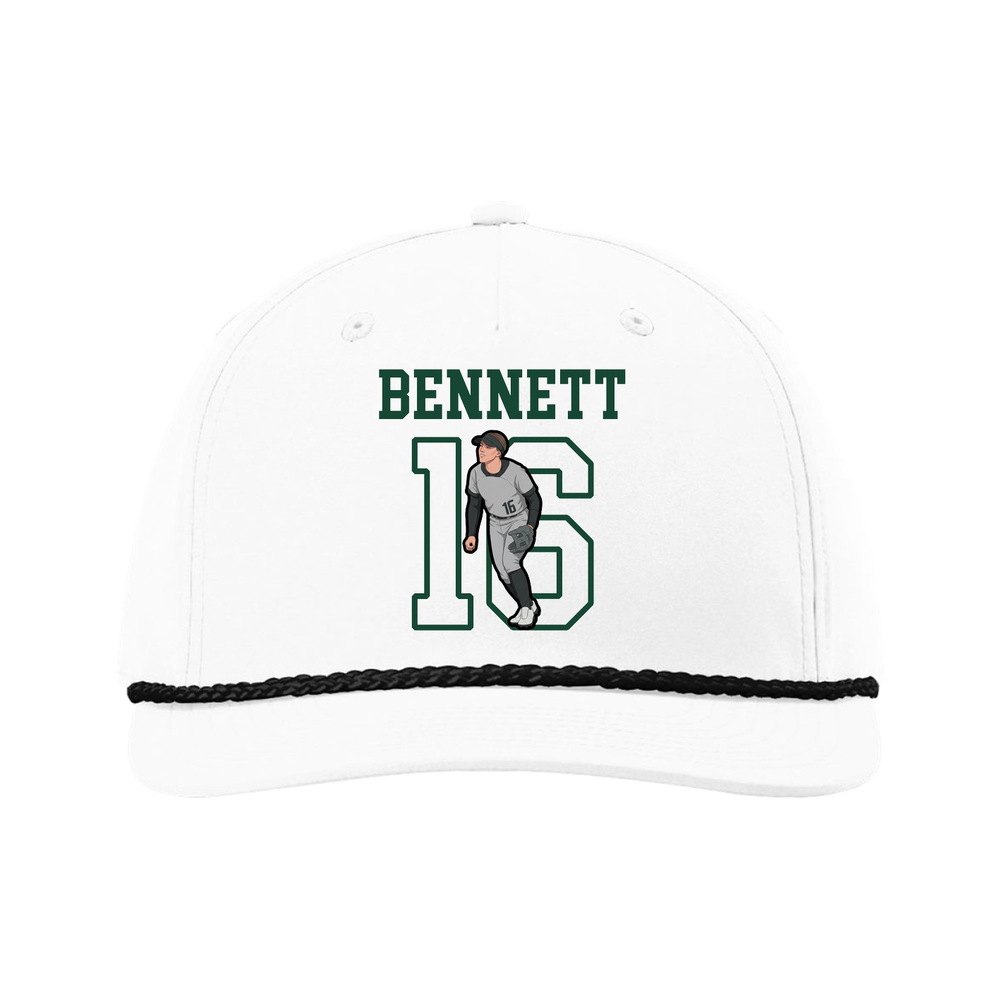 Five-Panel Classic Rope Cap — Shirsey in White