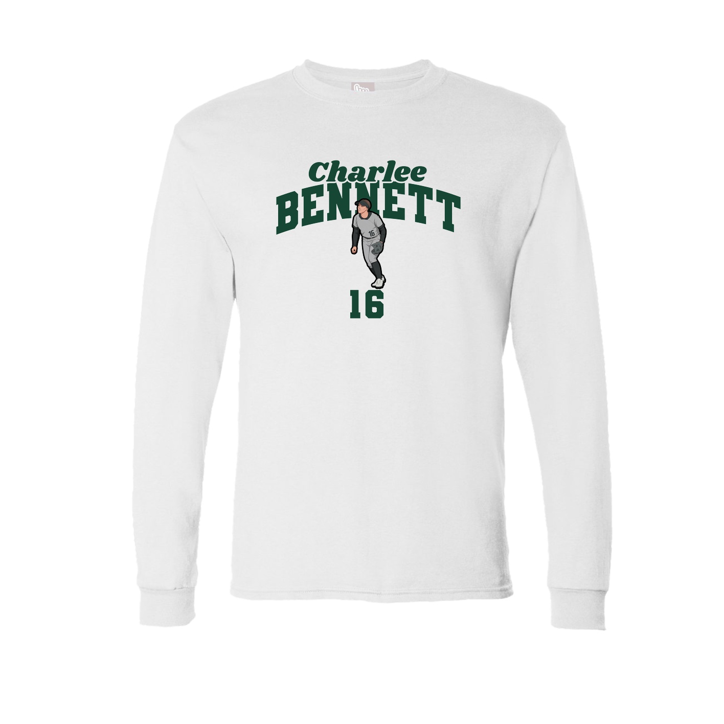 Long Sleeve Tee — Signature Arch in White