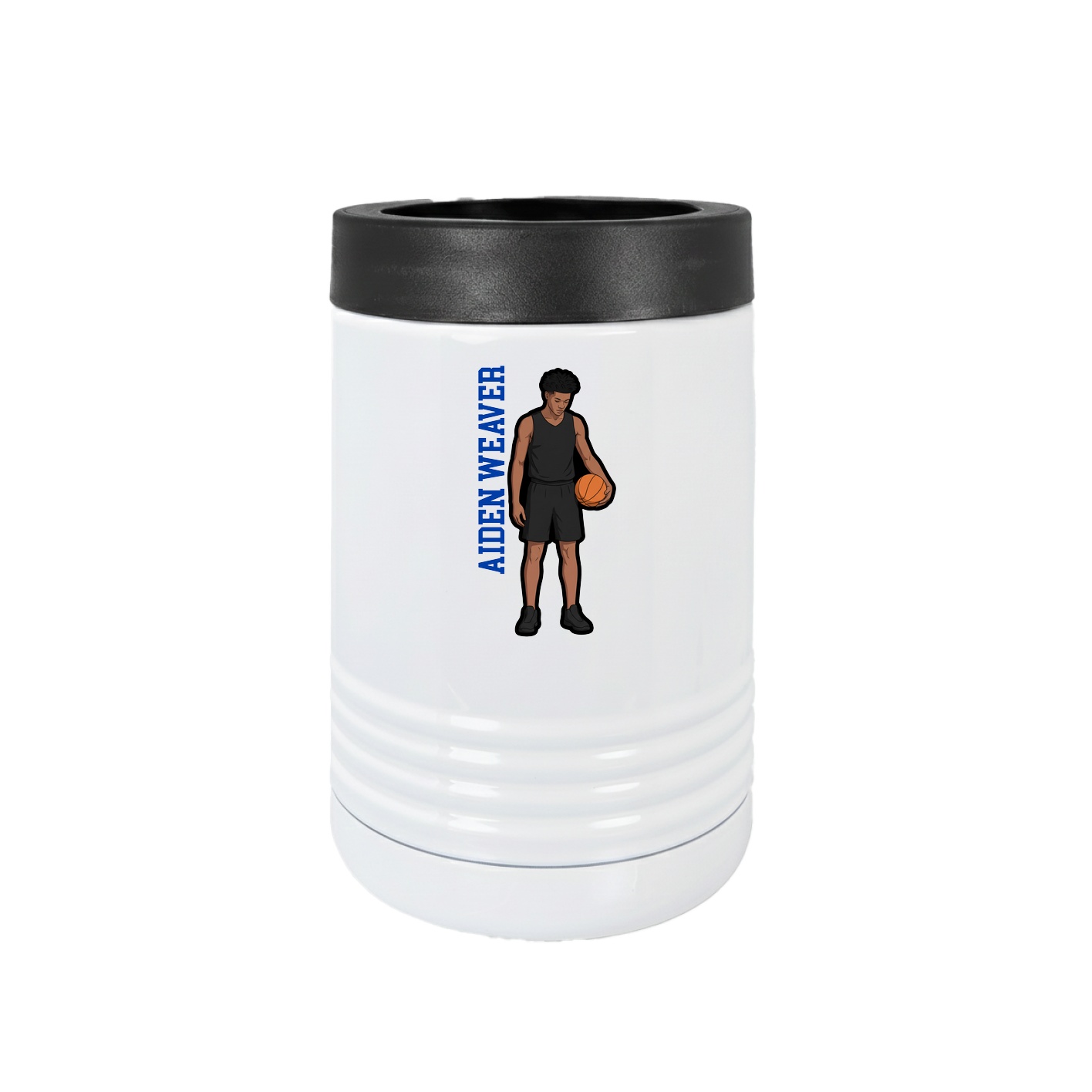 Beverage Holder — Name Vertical in White