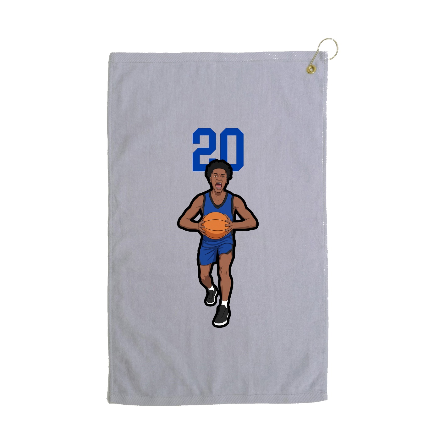 Golf Towel — Number Top in Grey