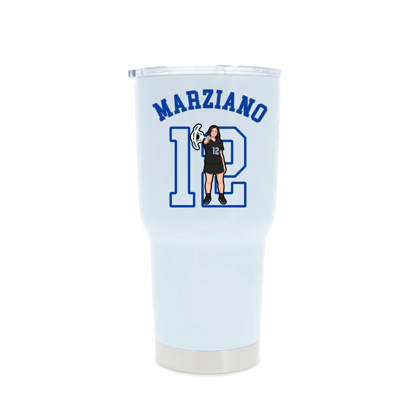 30oz Stainless Steel Tumbler — Shirsey Arch in White