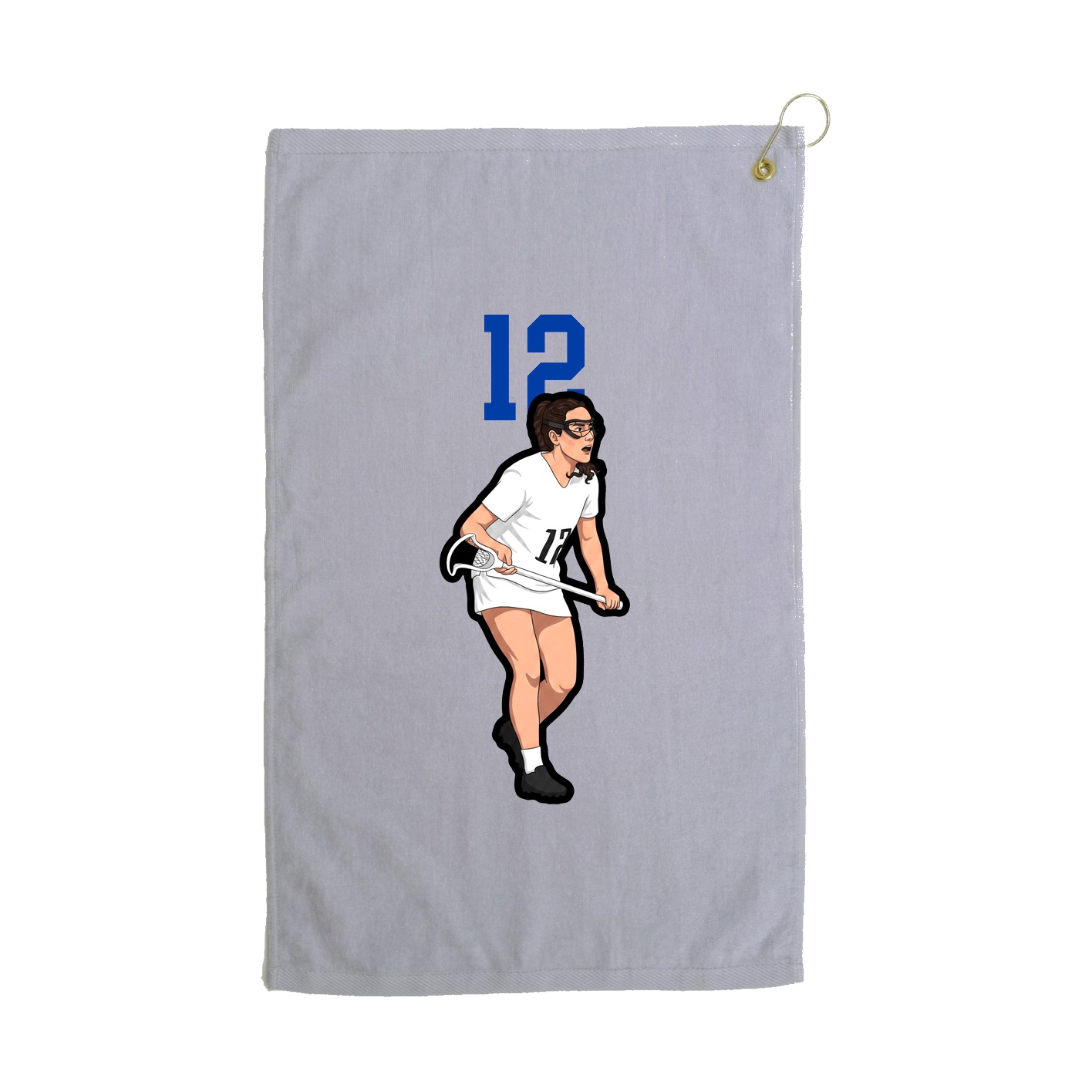 Golf Towel — Number Top in Grey