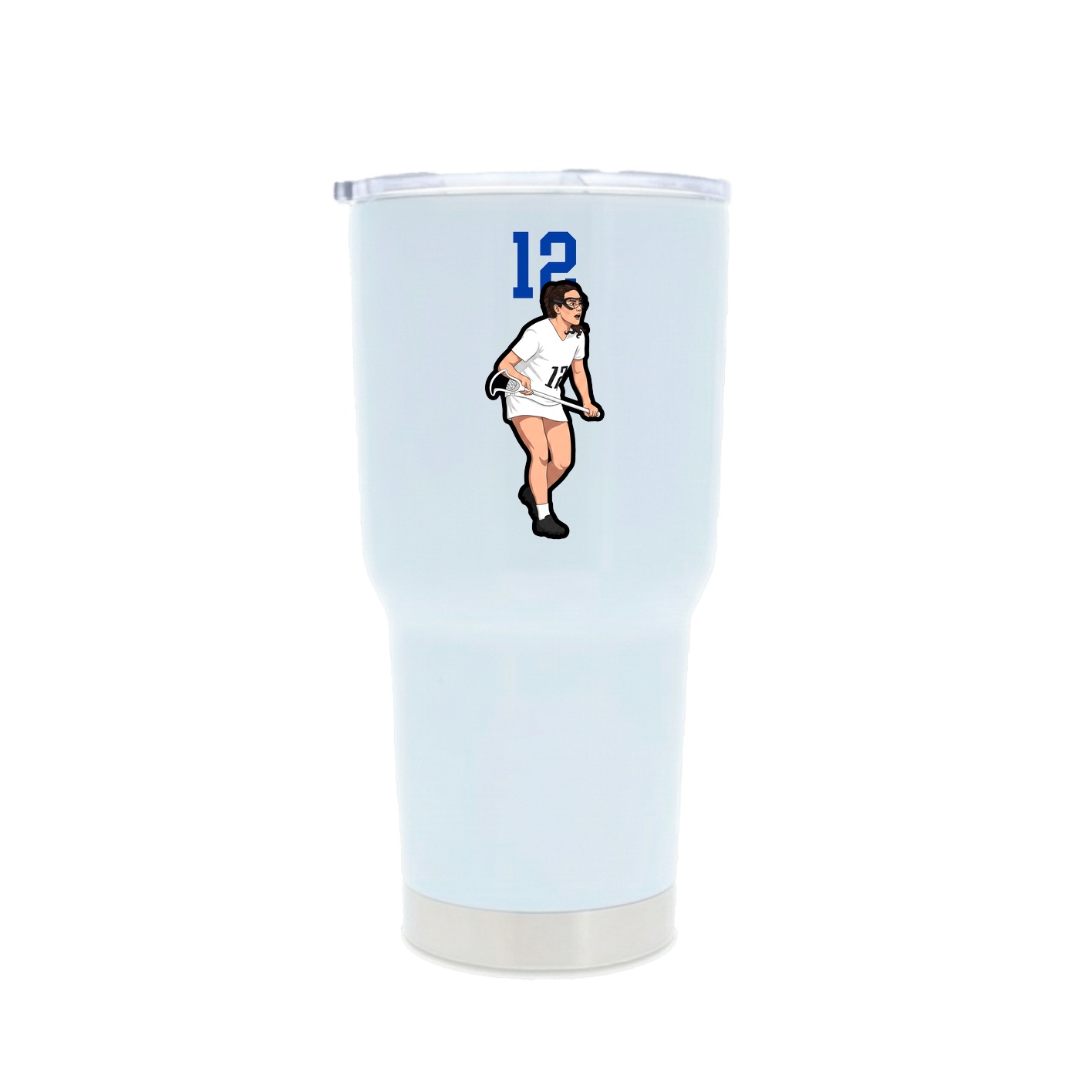 30oz Stainless Steel Tumbler — Number Top in White