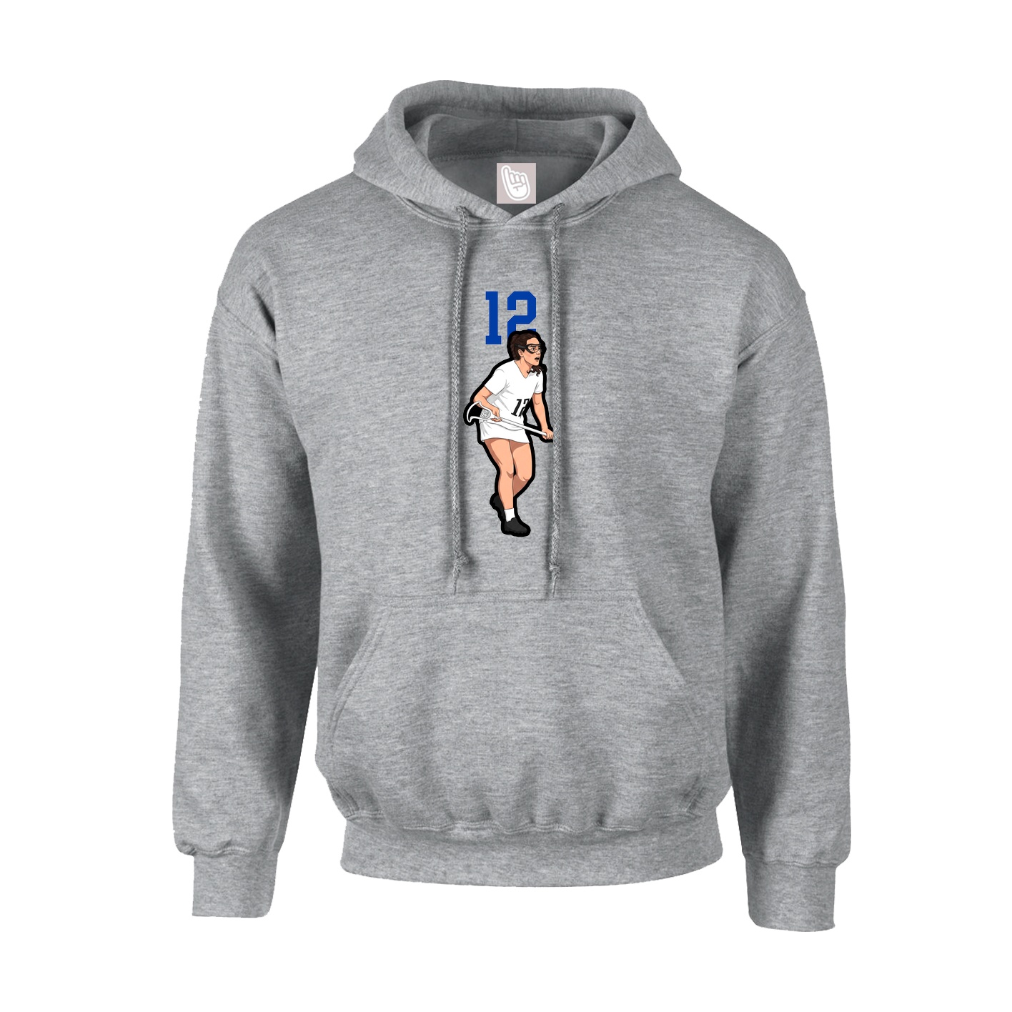 Youth Hoodie — Number Top in Grey