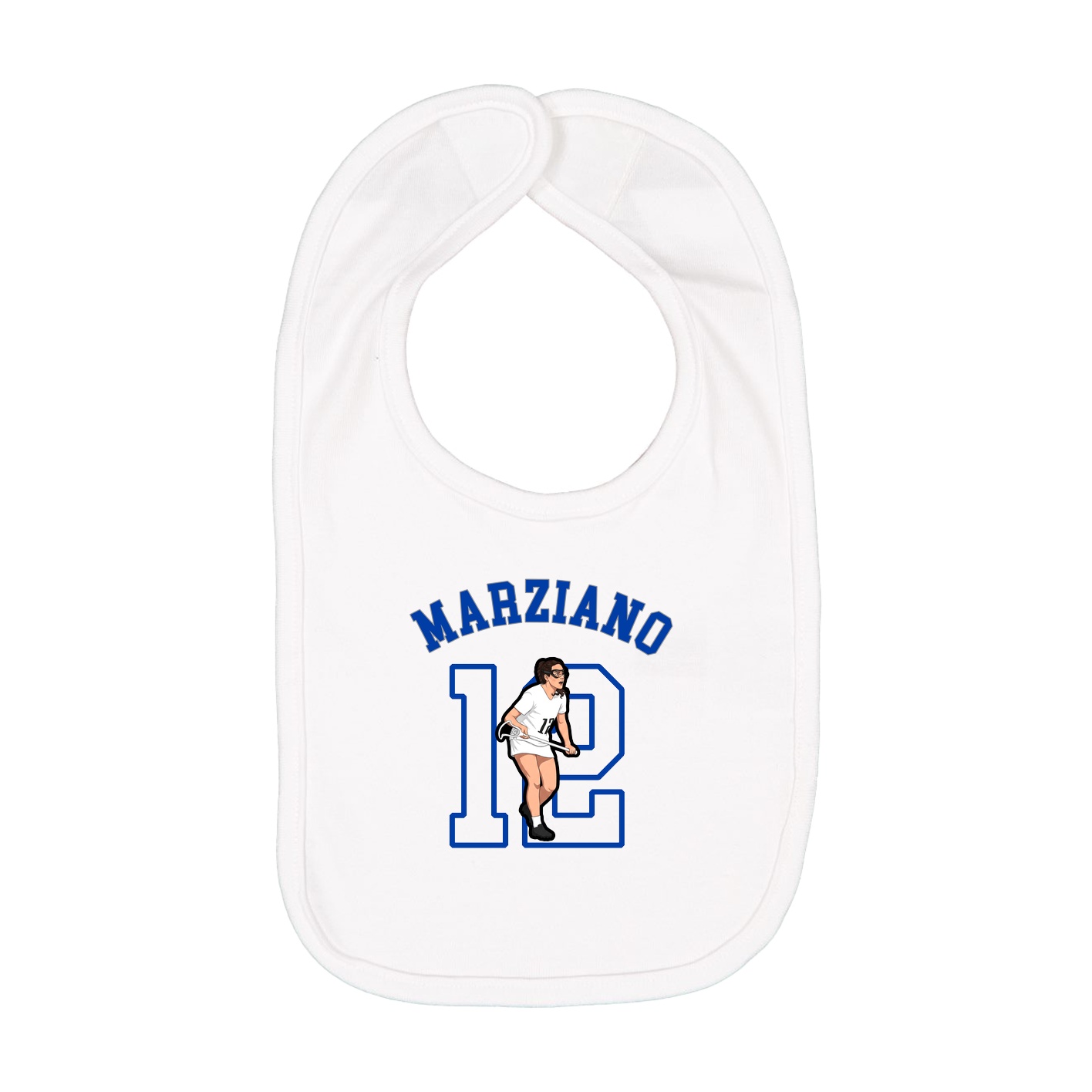 Infant Bib — Shirsey Arch in White