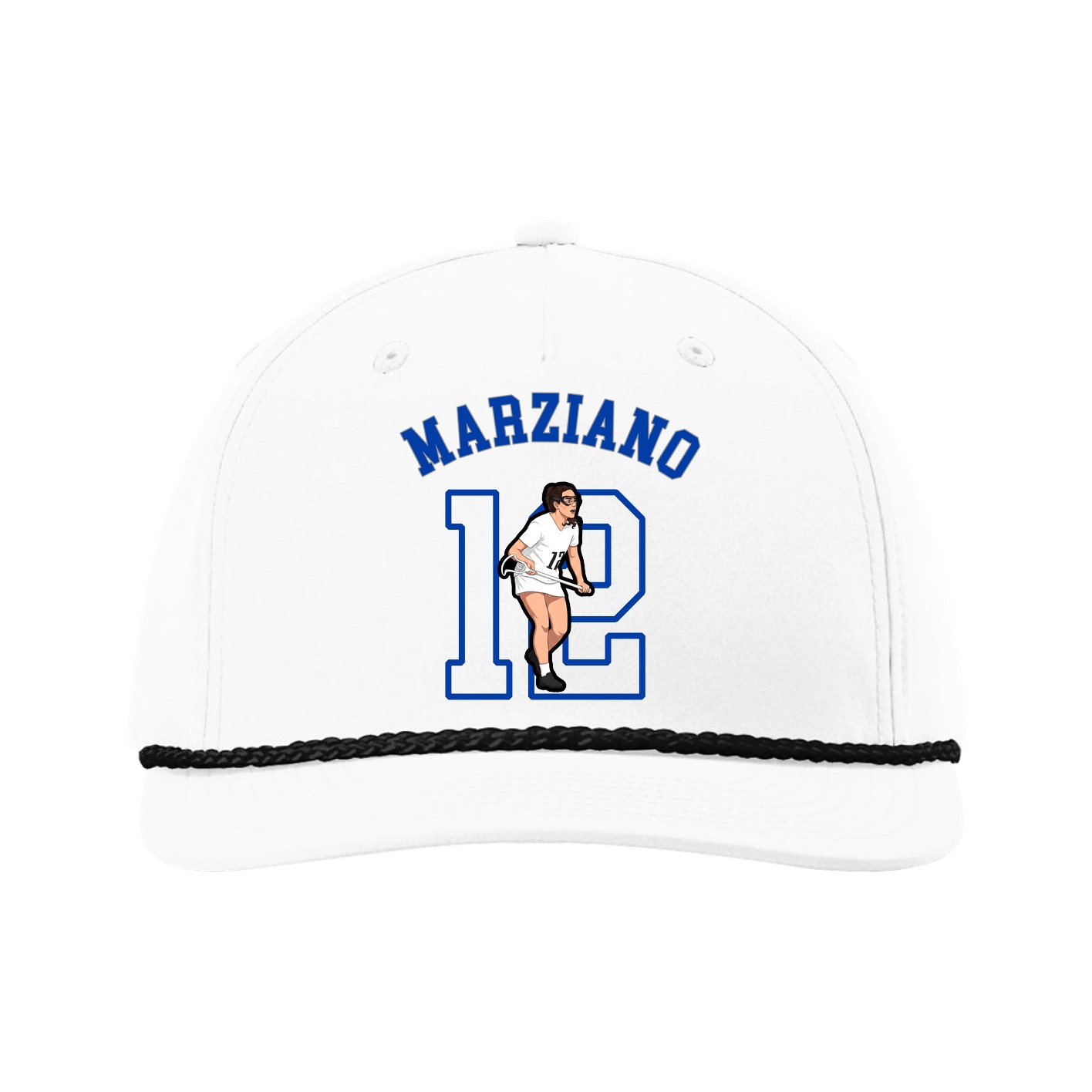 Five-Panel Classic Rope Cap — Shirsey Arch in White