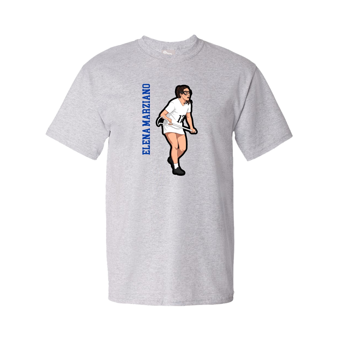 Tee — Name Vertical in Grey