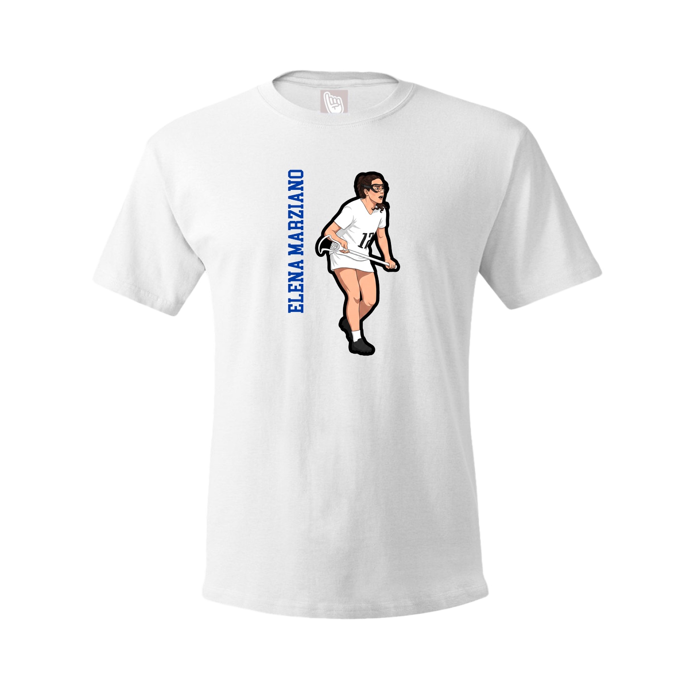 Youth Tee — Name Vertical in White