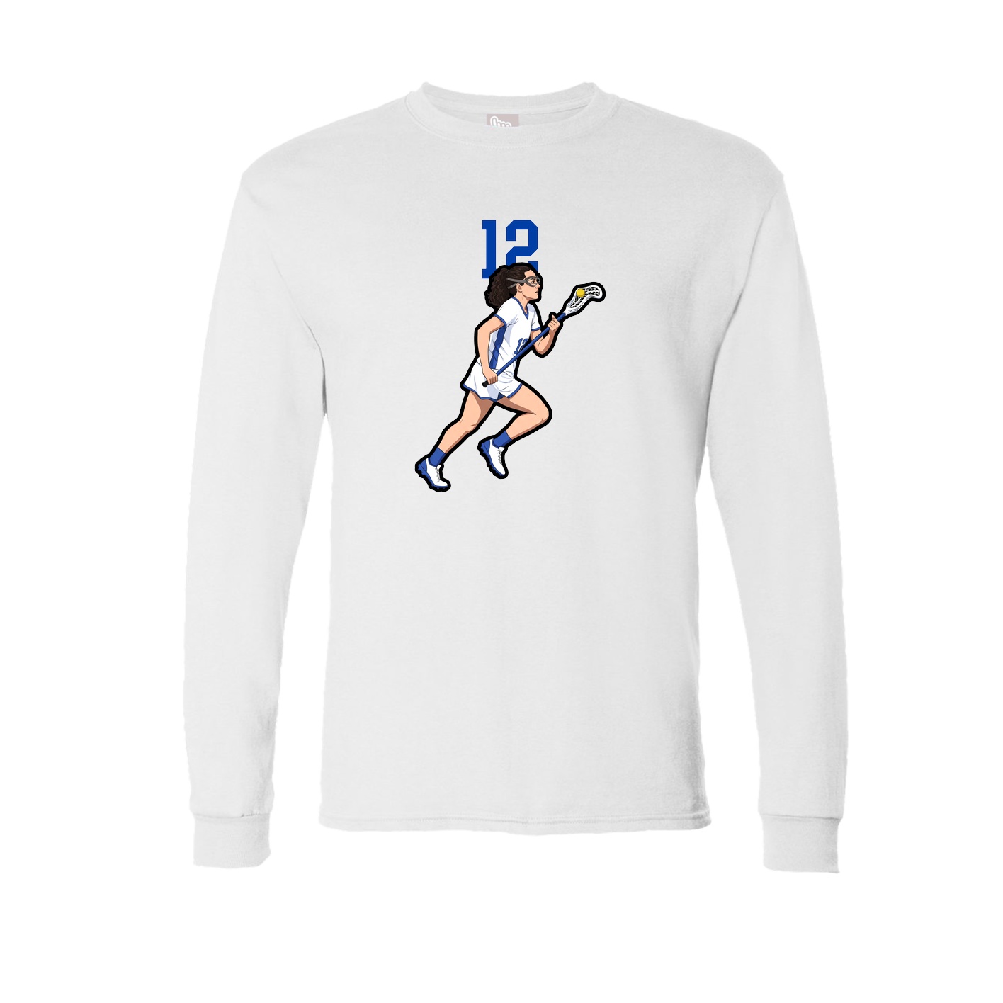 Long Sleeve Tee — Number Top in White