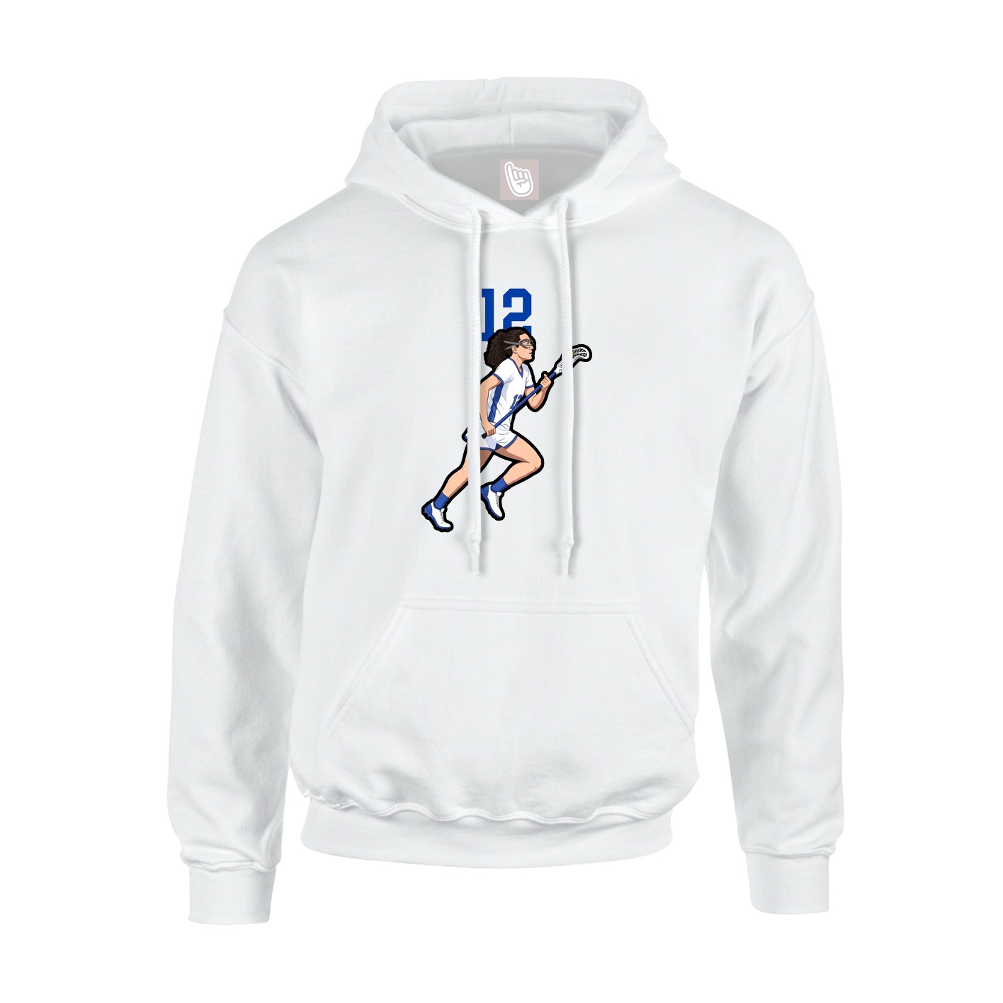 Hoodie — Number Top in White