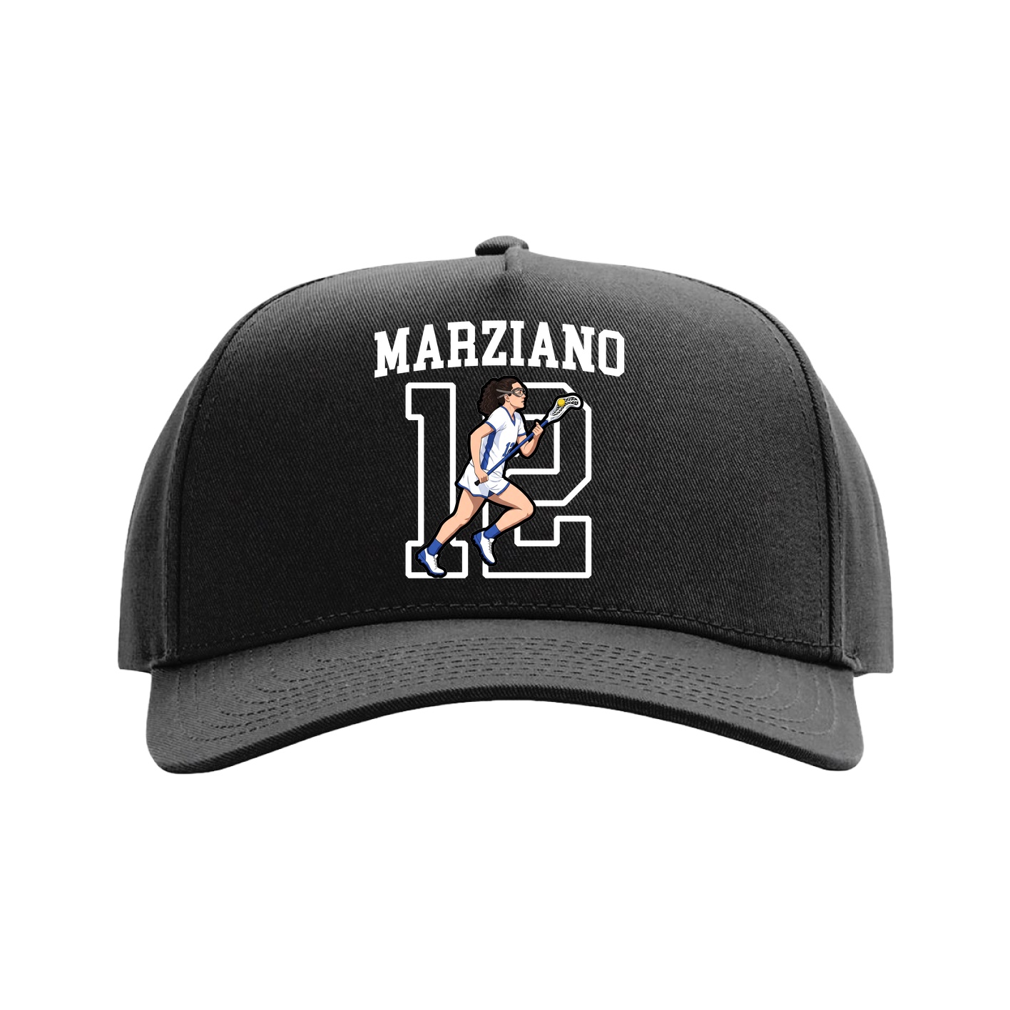 Full Fabric Five-Panel Champ Cap — Shirsey in Black