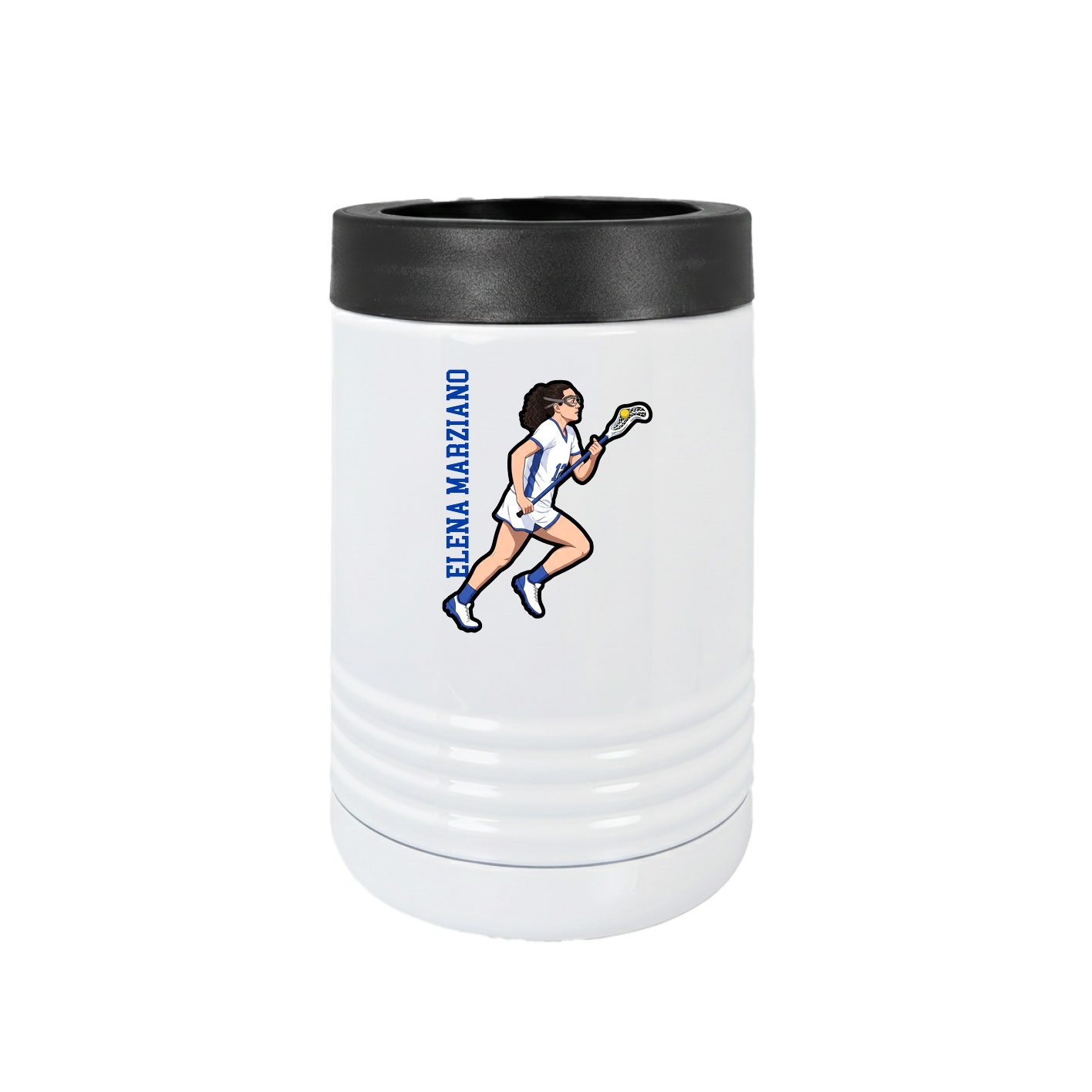 Beverage Holder — Name Vertical in White