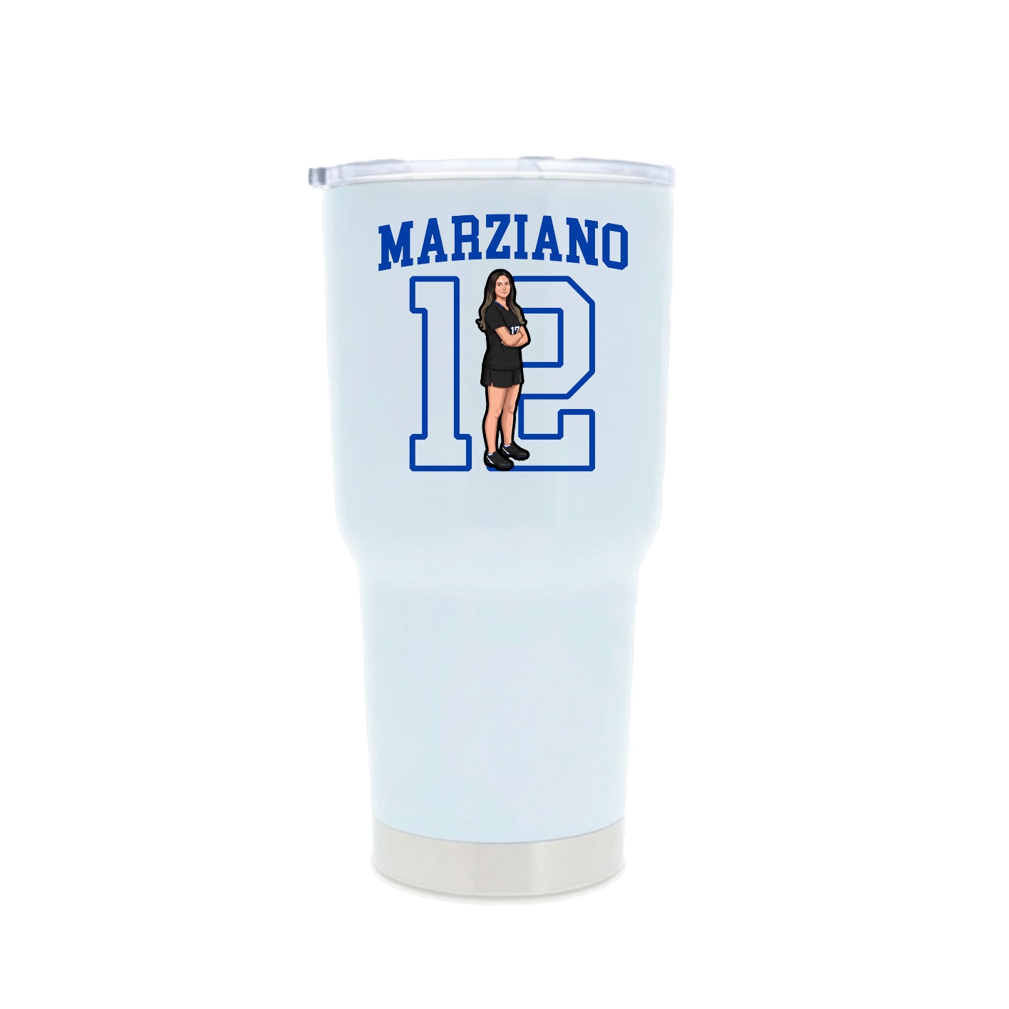 30oz Stainless Steel Tumbler — Shirsey in White