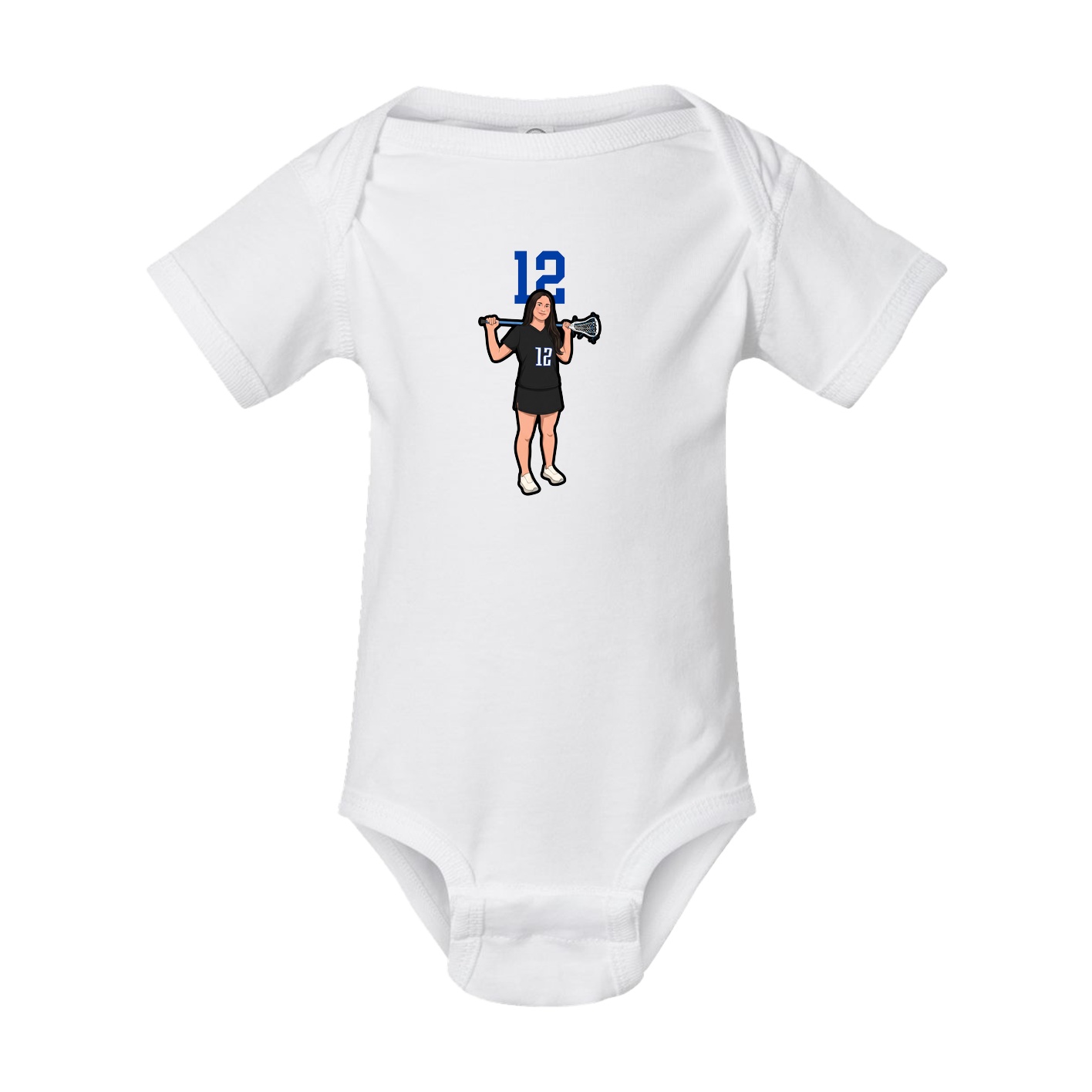 Baby Onesie — Number Top in White