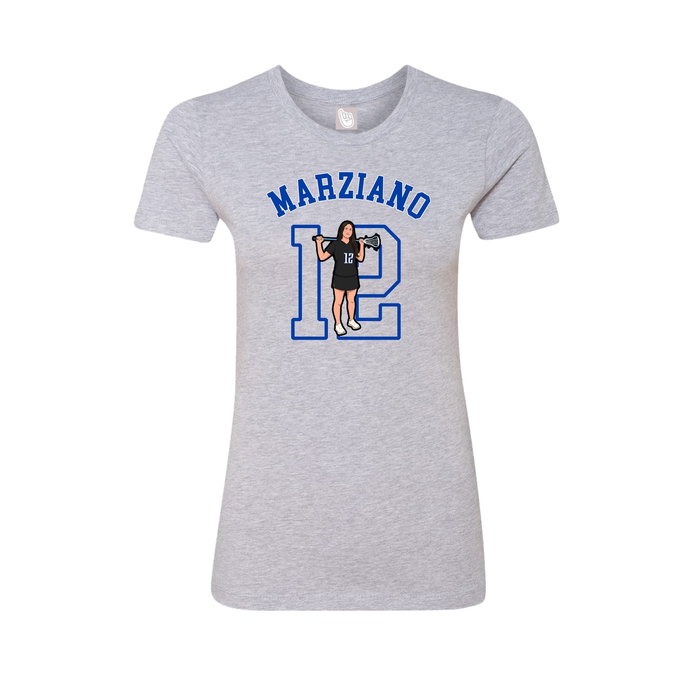Fitted Women's Tee — Shirsey Arch in Grey