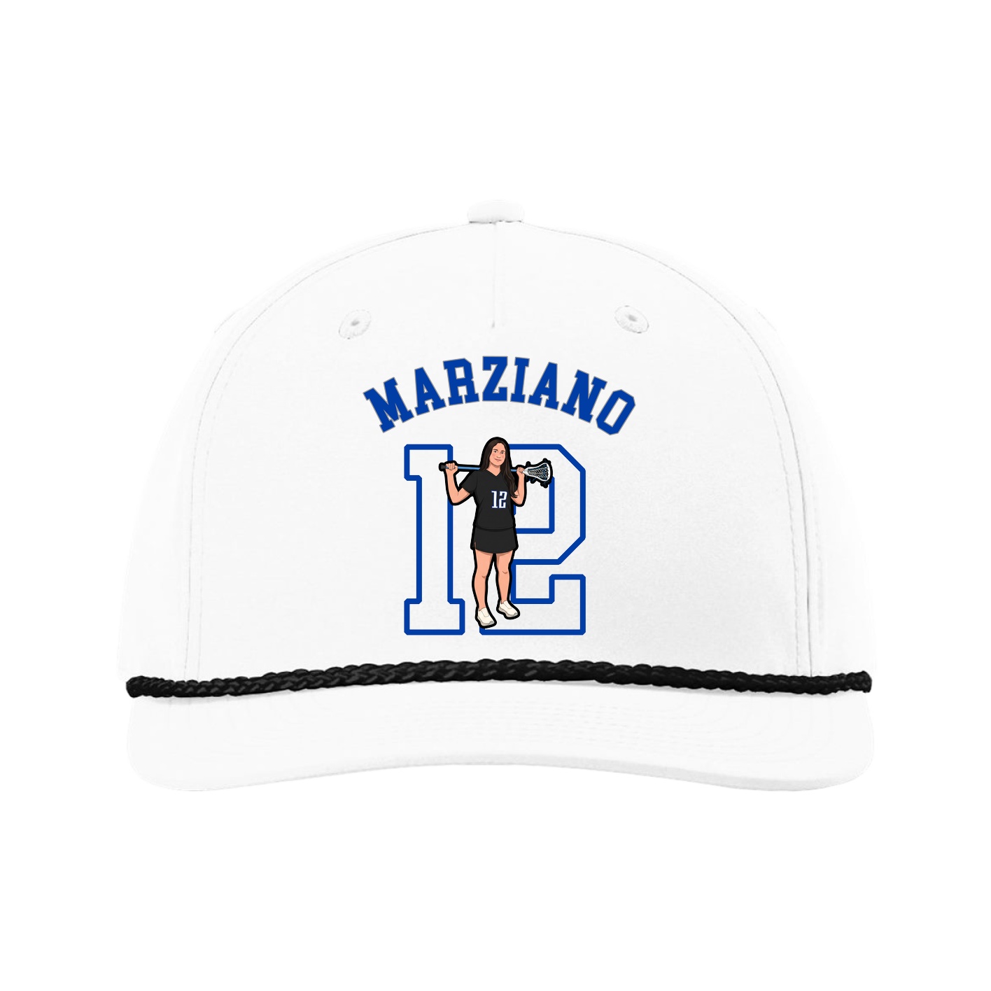 Five-Panel Classic Rope Cap — Shirsey Arch in White