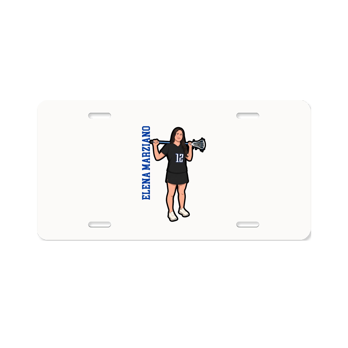 License Plate — Name Vertical in Classic