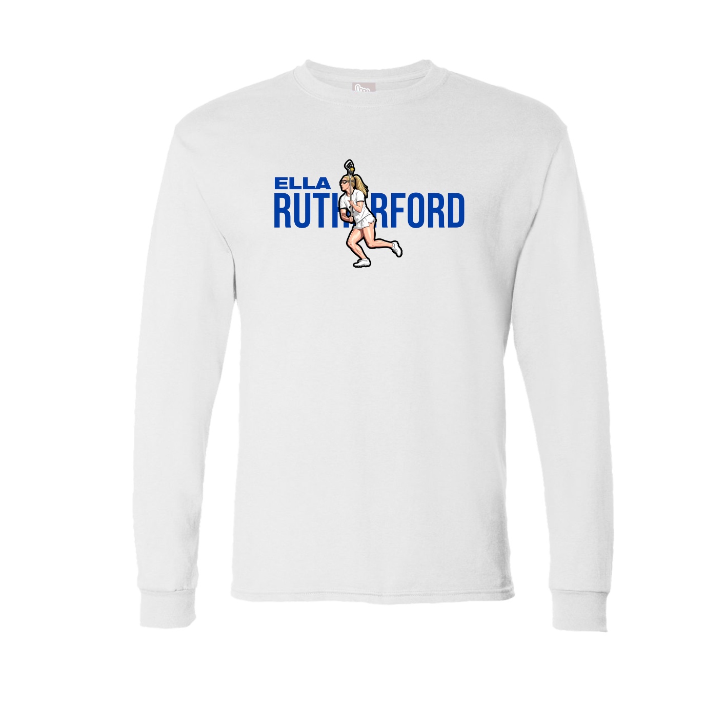 Long Sleeve Tee — Player Name in White