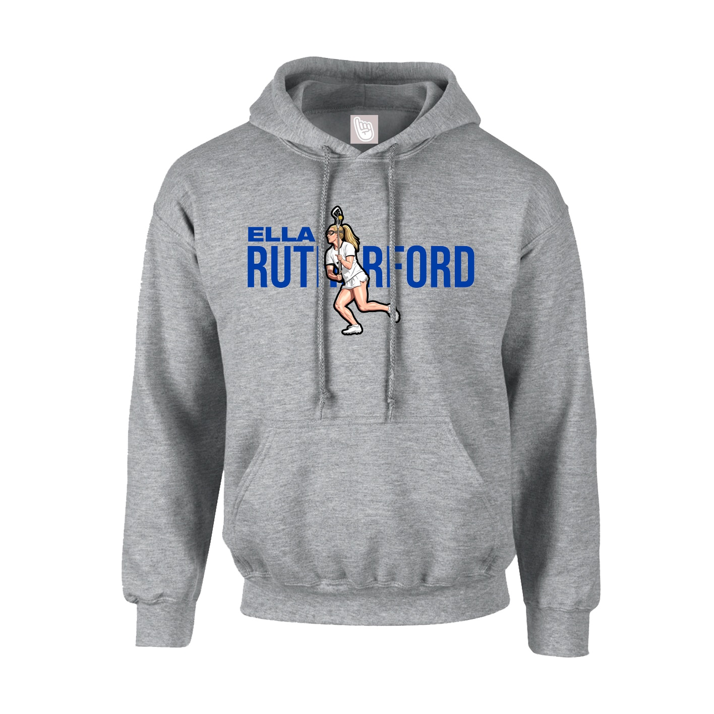 Youth Hoodie — Player Name in Grey
