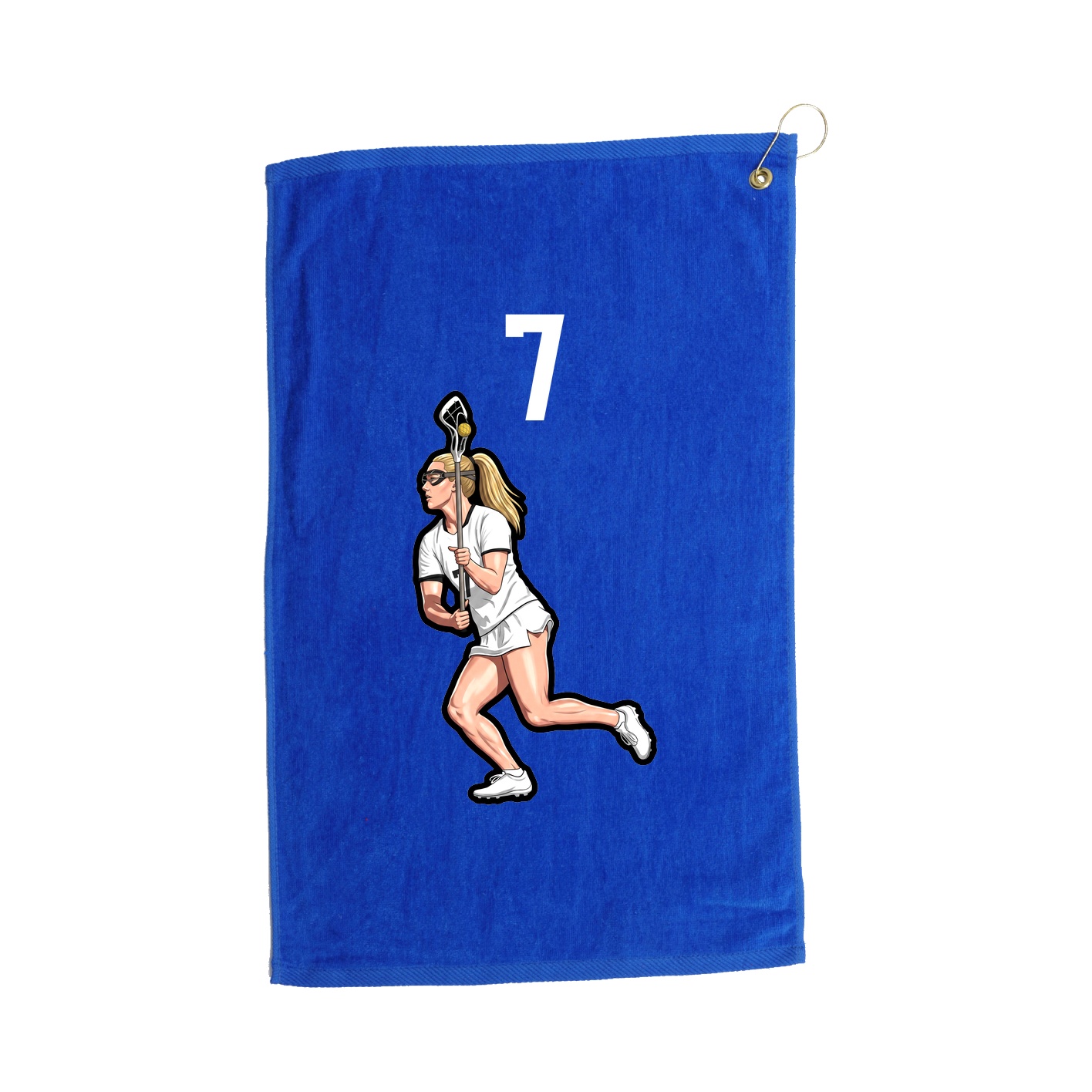Golf Towel — Number Top in Royal