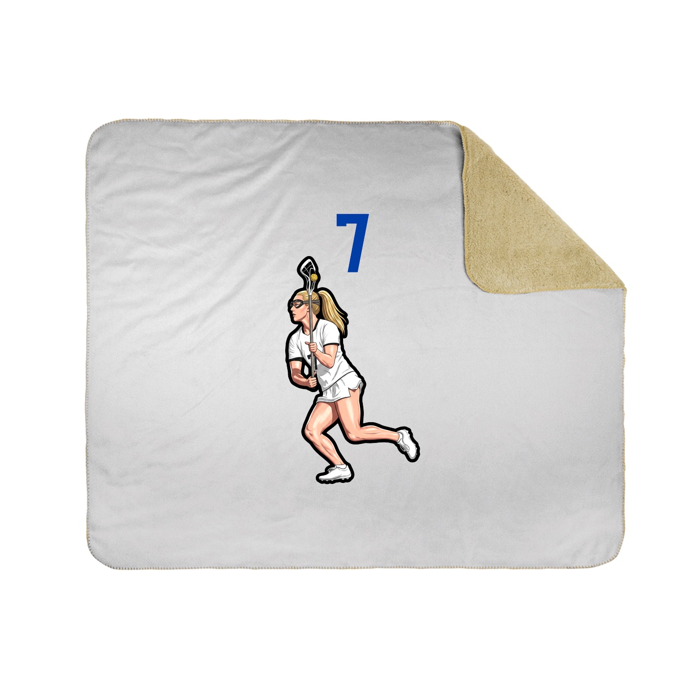Throw Blanket — Number Top in White