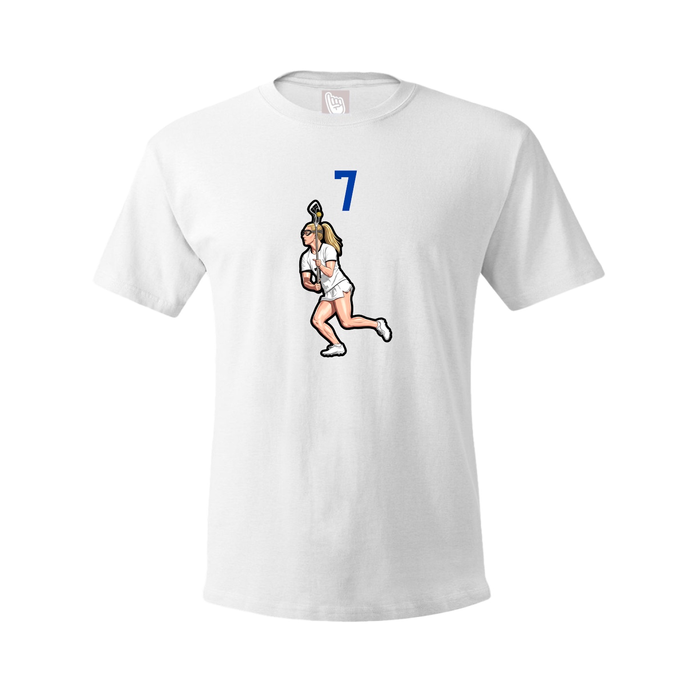 Youth Tee — Number Top in White