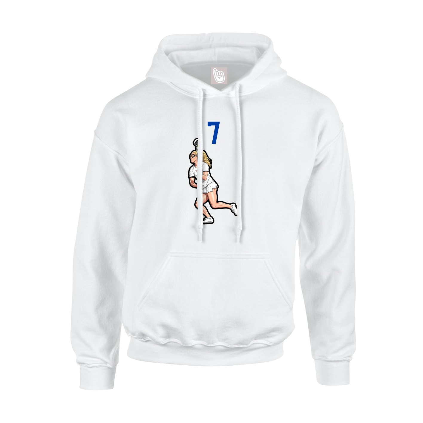 Hoodie — Number Top in White