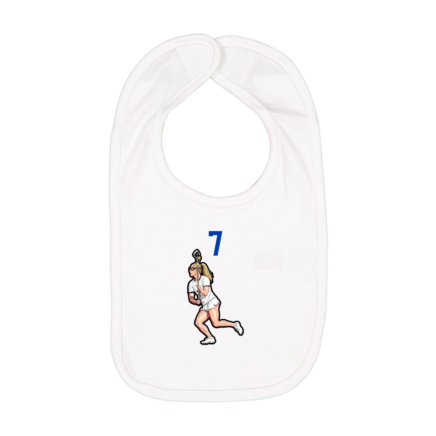 Infant Bib — Number Top in White