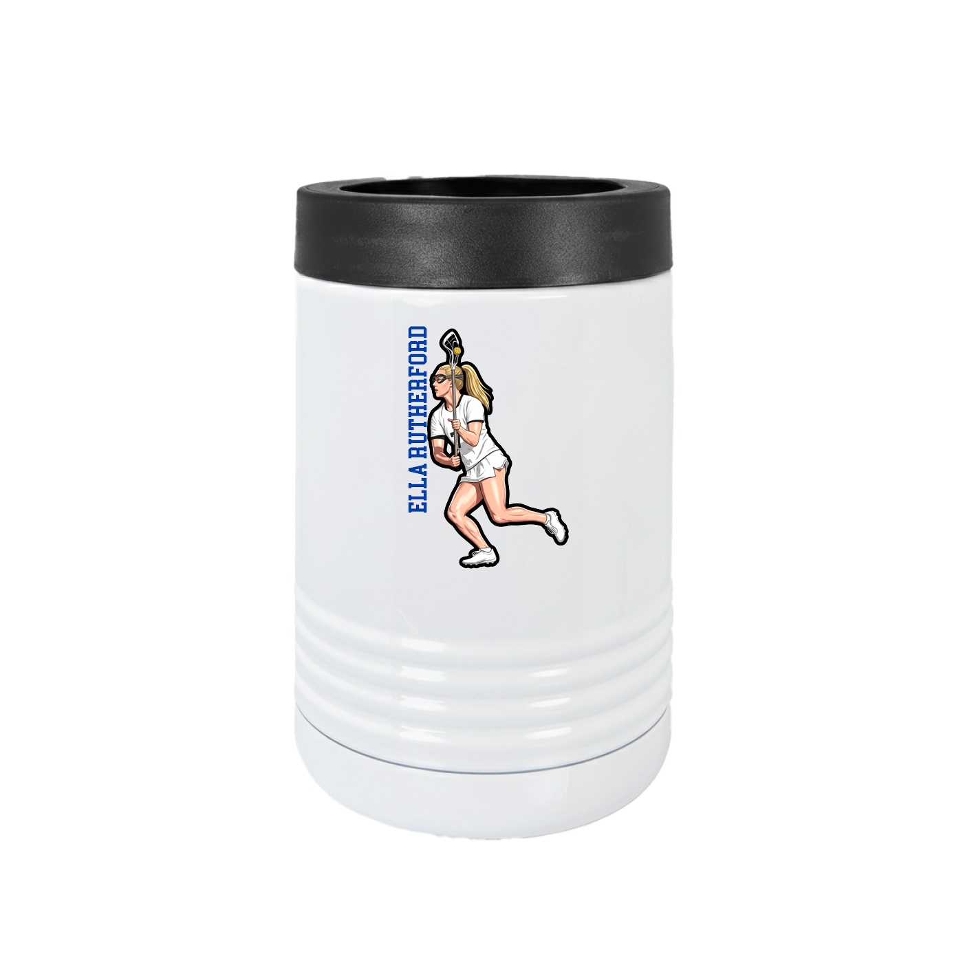 Beverage Holder — Name Vertical in White