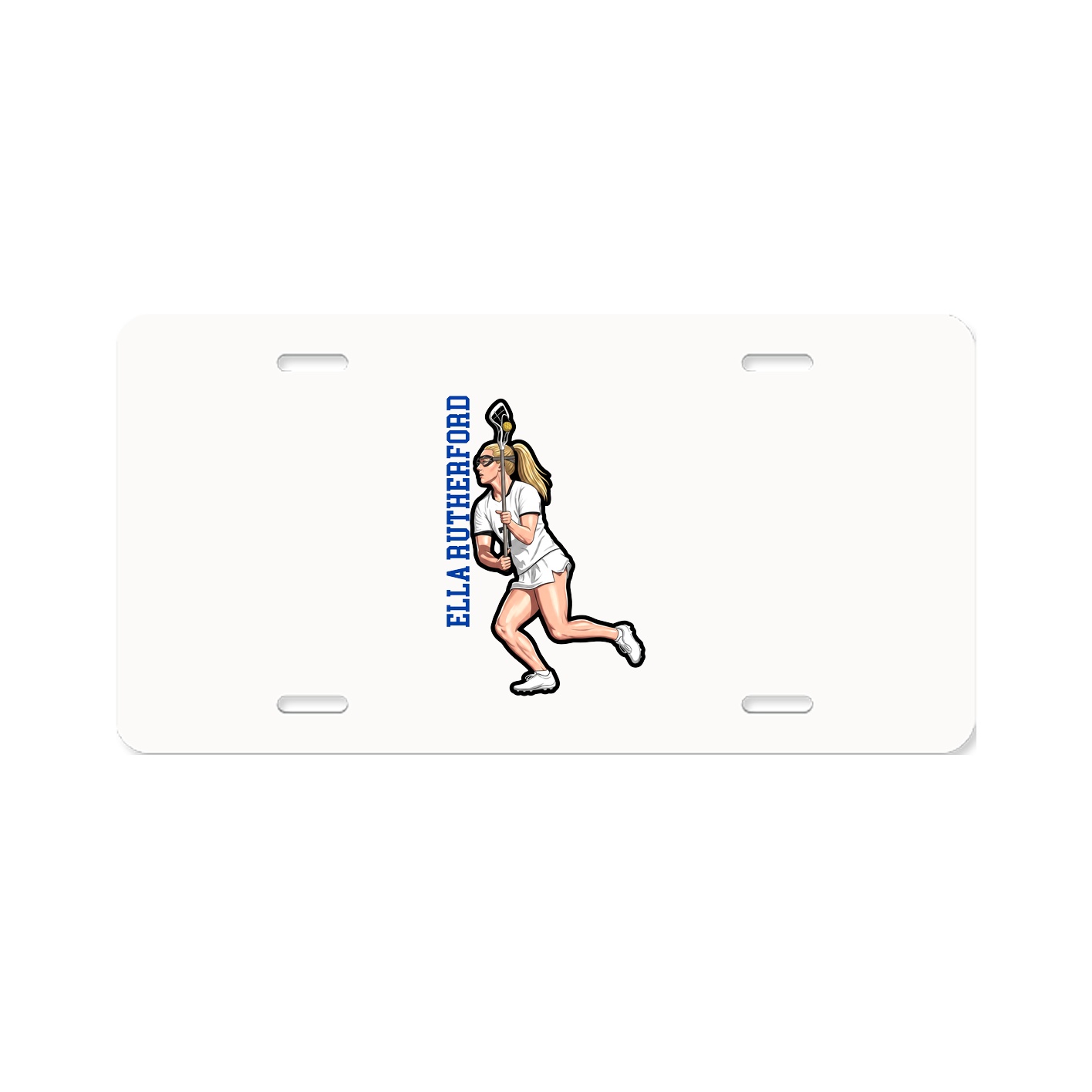 License Plate — Name Vertical in Classic