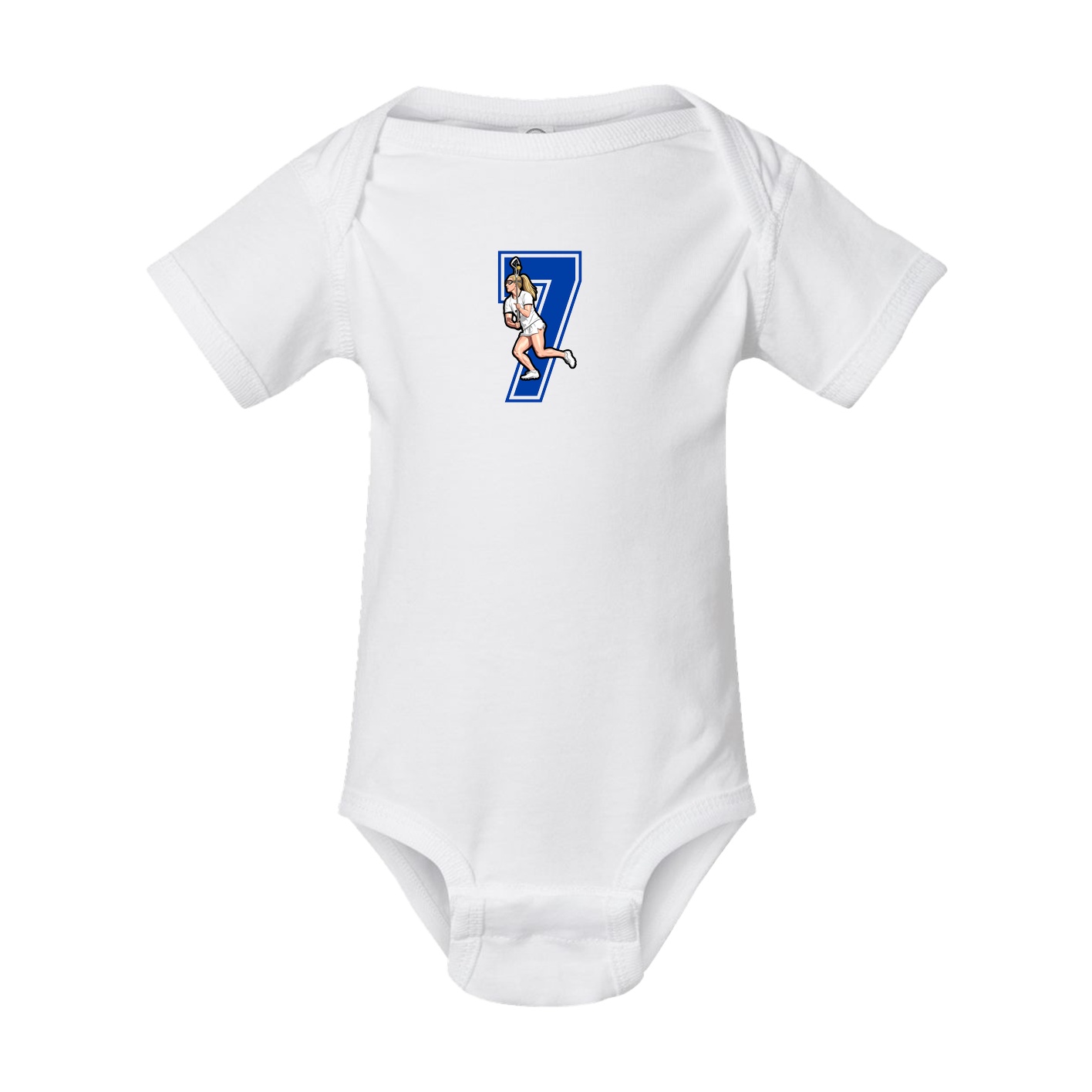 Baby Onesie — Number in White
