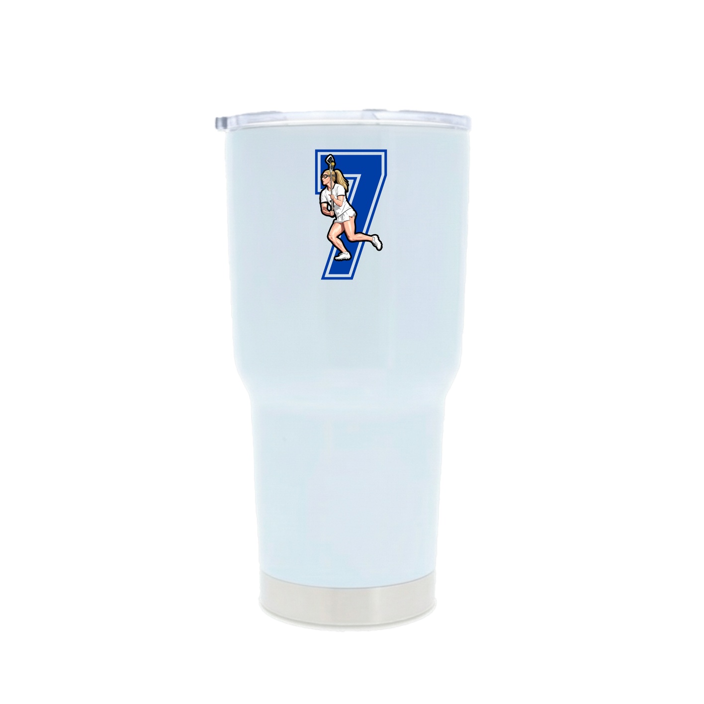 30oz Stainless Steel Tumbler — Number in White