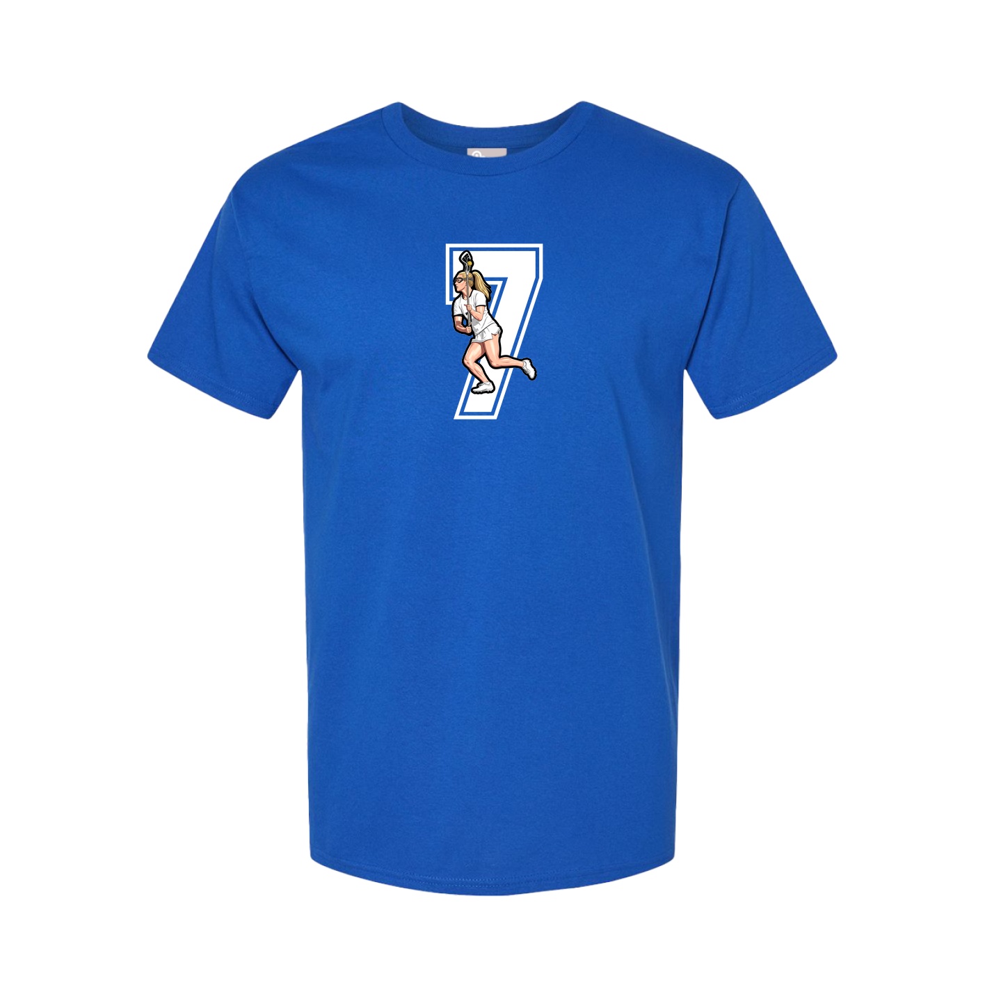 Youth Tee — Number in Royal