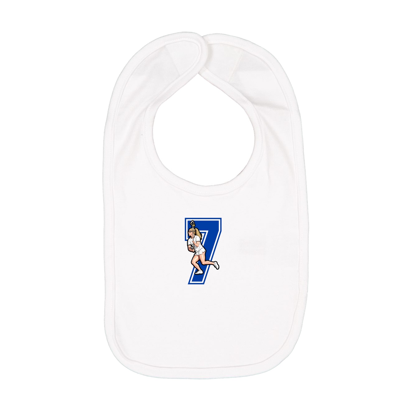 Infant Bib — Number in White