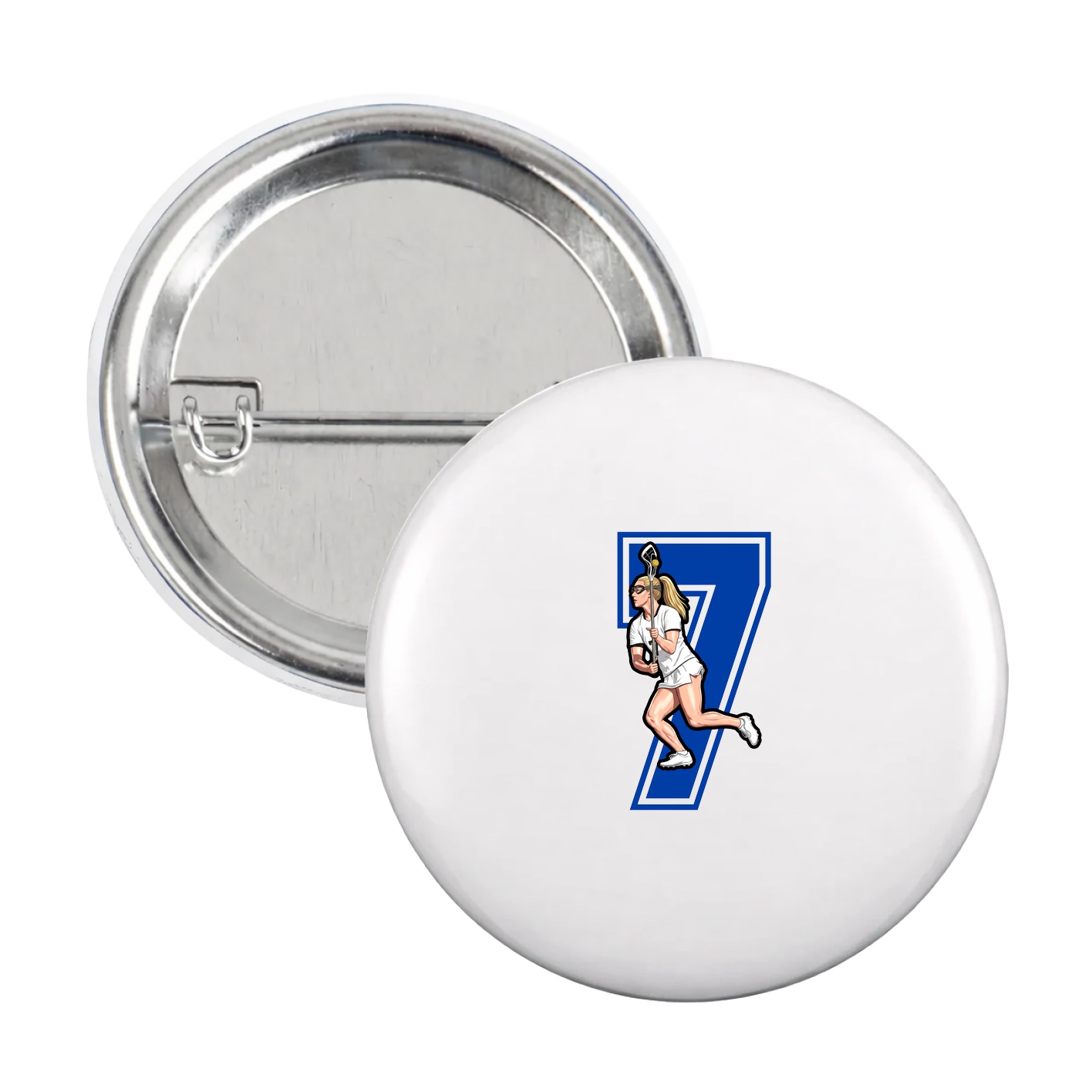 Game Day Button — Number in White