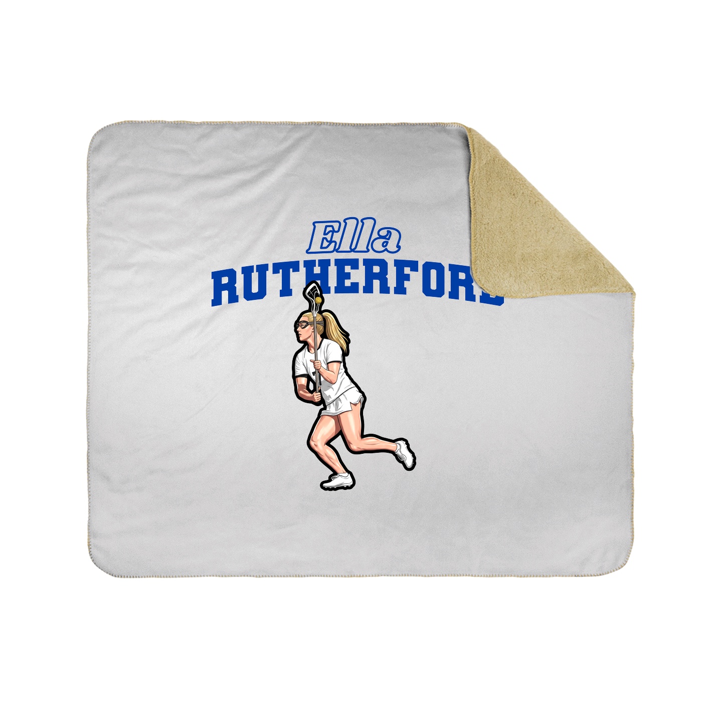 Throw Blanket — Name Arch in White