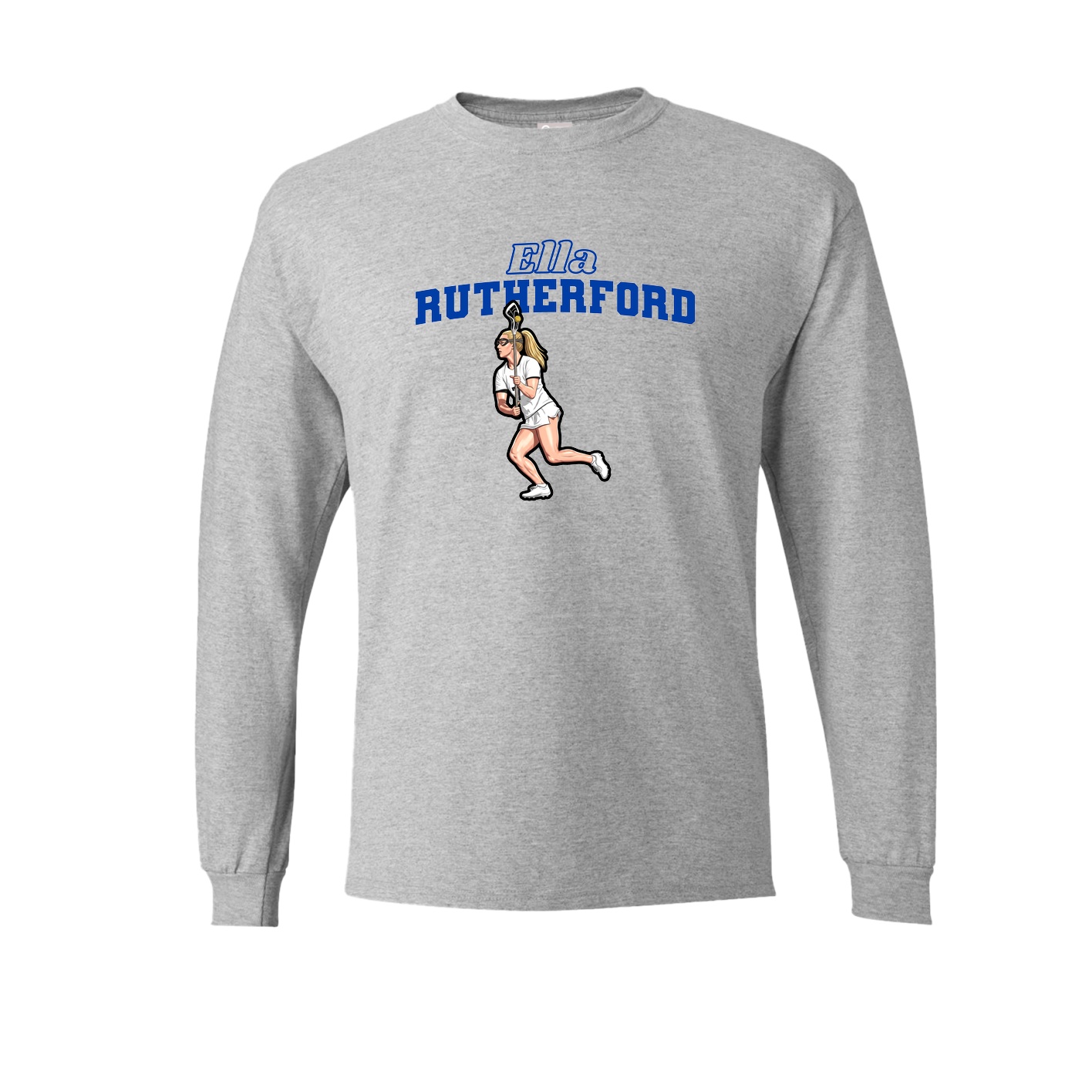 Long Sleeve Tee — Name Arch in Grey
