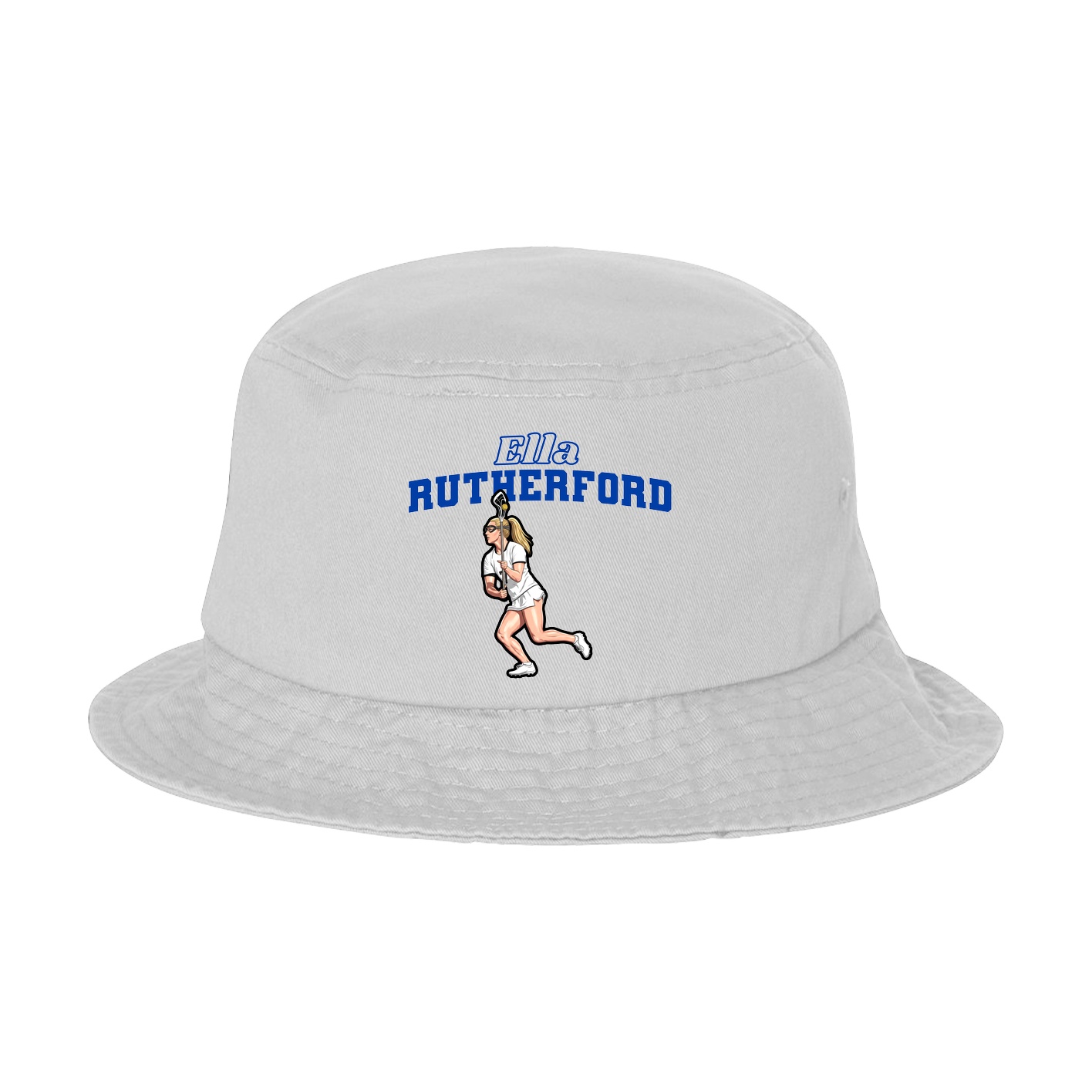 Bucket Cap — Name Arch in White